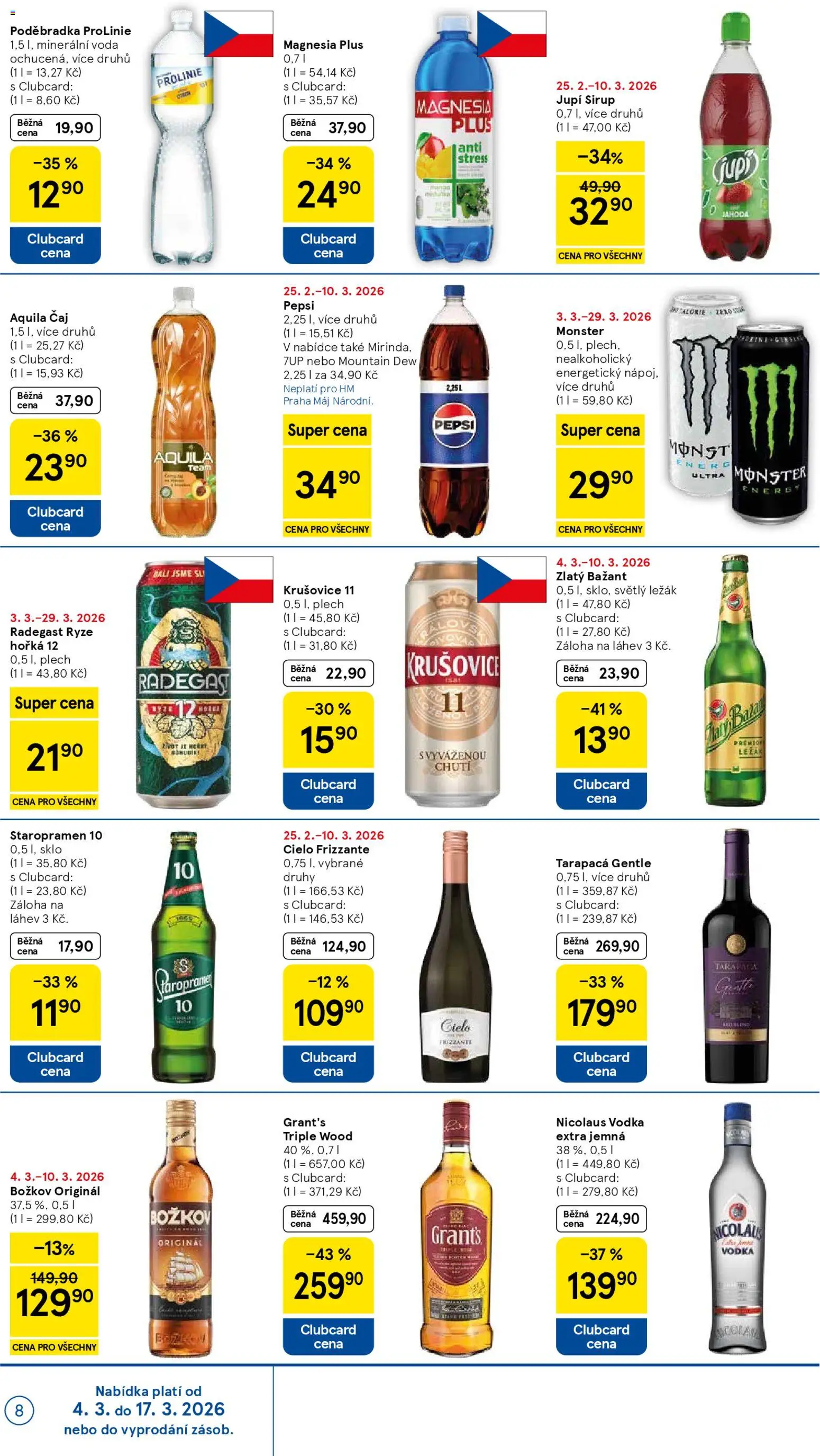 Tesco leták - Hypermarket od 04.03.2026 | Strana: 8 | Produkty: Rýže, Pepsi, Poděbradka ProLinie, Prolinie