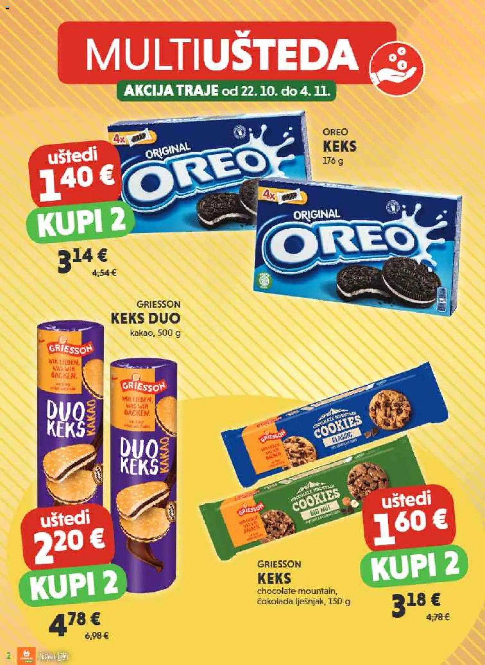 Studenac katalog | vrijedi od 22.10.2025 | Stranica: 2 | Proizvodi: Čokolada, Keks, Kakao