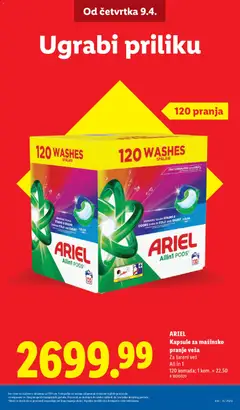 Lidl katalog - pregled Lidl kataloga - važi od 09.04.2026 | Strana: 11 | Proizvode: Ariel, Kapsule