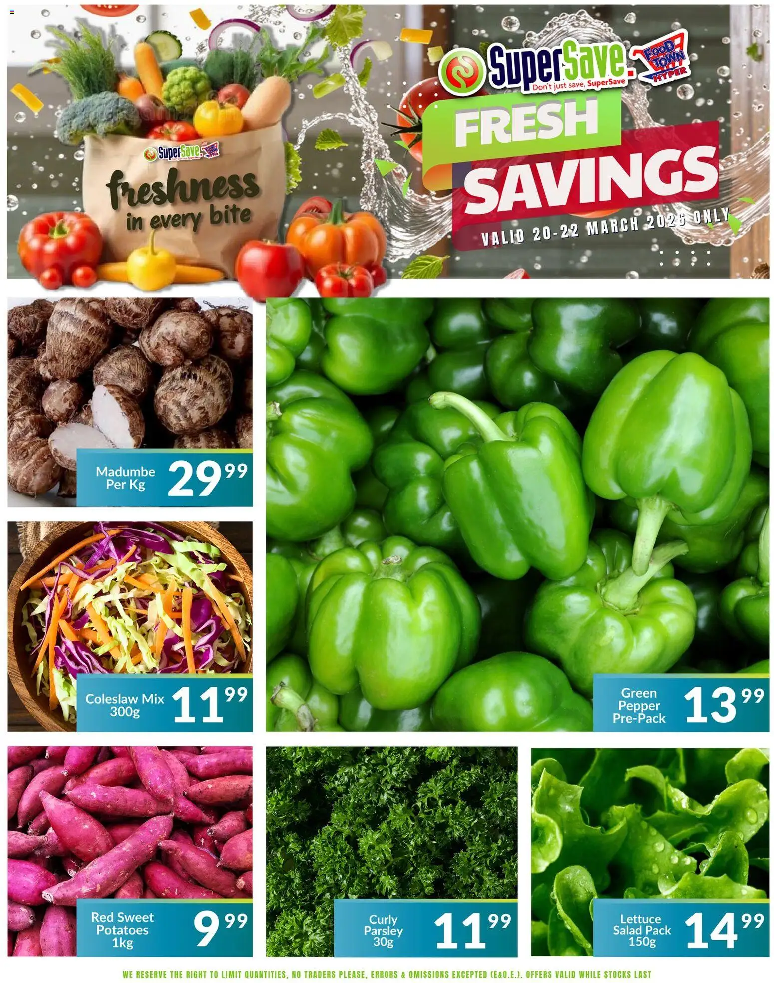 New Super Save catalogue – valid from 20.03.2026 | Page: 5 | Products: Desmaquilante, Salad, Potatoes, Pepper