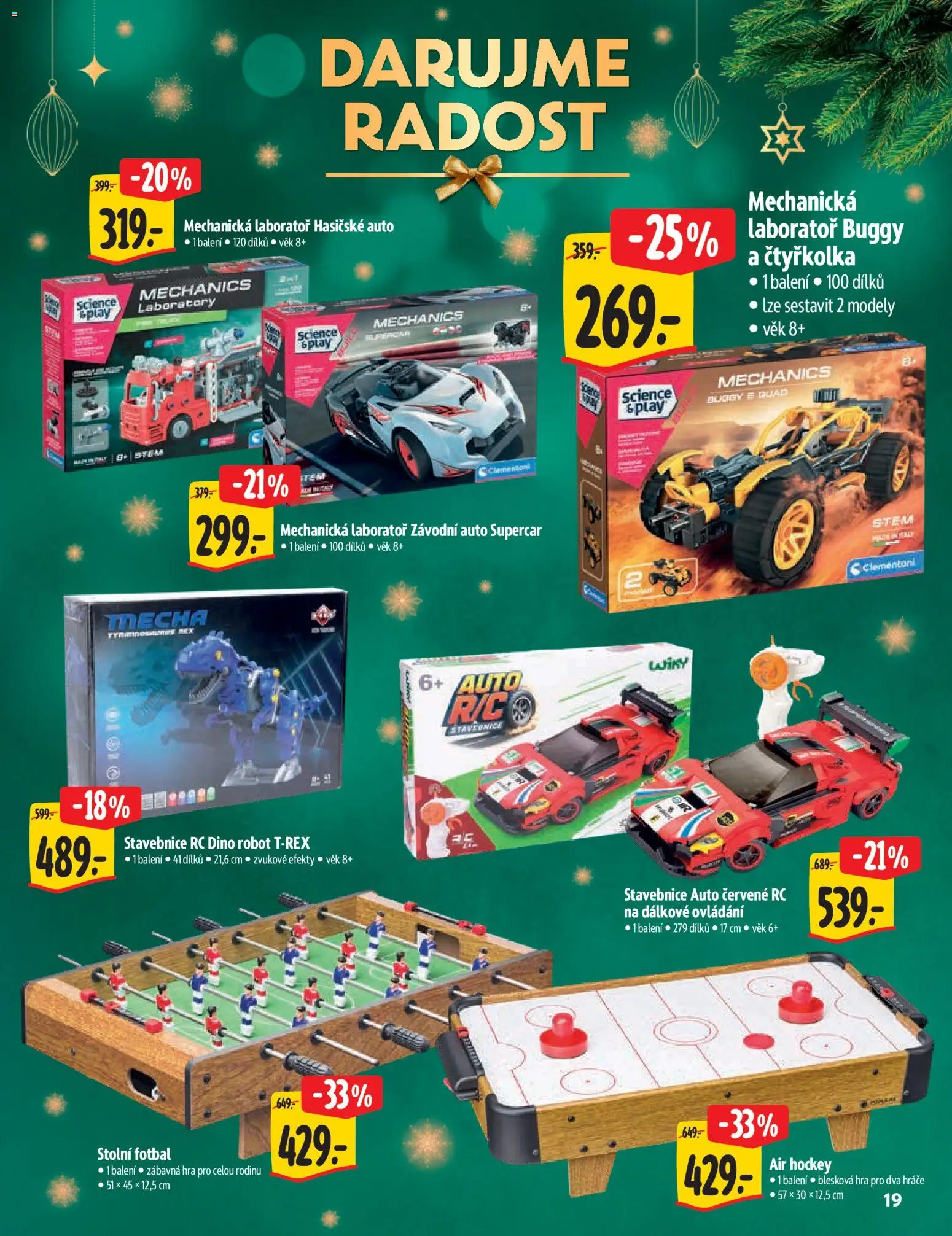 Albert katalog - Hypermarket - Vánoce od 12.11.2025 | Strana: 19 | Produkty: Hra, Robot, Modely, Stolní fotbal