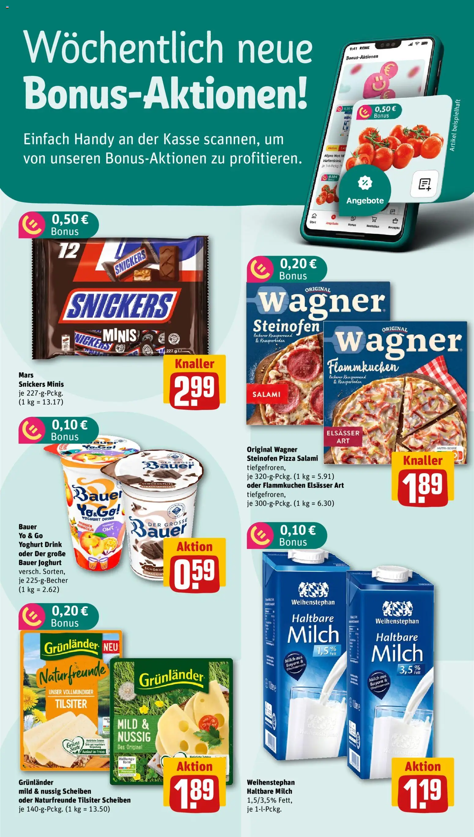 Rewe Prospekt 	 – gültig ab 26.01.2026 | Seite: 2 | Produkte: Joghurt, Bauer joghurt, Haferdrink, Salami