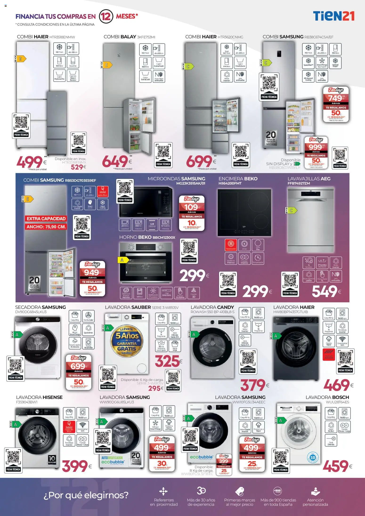 Tien 21 folleto │ válido desde el 01.03.2026 | Página: 3 | Productos: Lavadora, Secadora, Horno, Combi