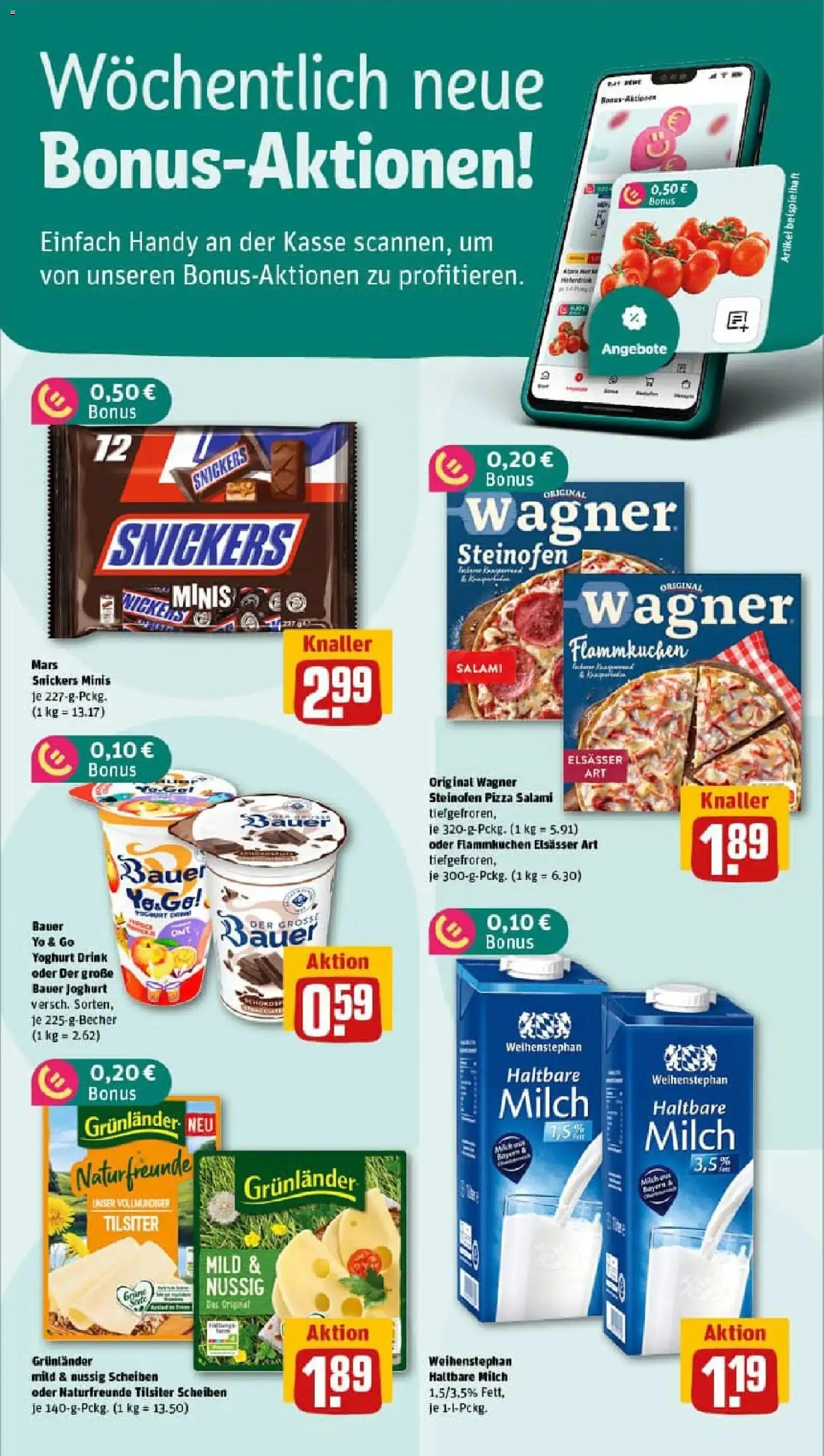 Rewe prospekt Dorsten	 – gültig ab 26.01.2026 | Seite: 2 | Produkte: Haltbare milch, Grunlander, Salami, Pizza
