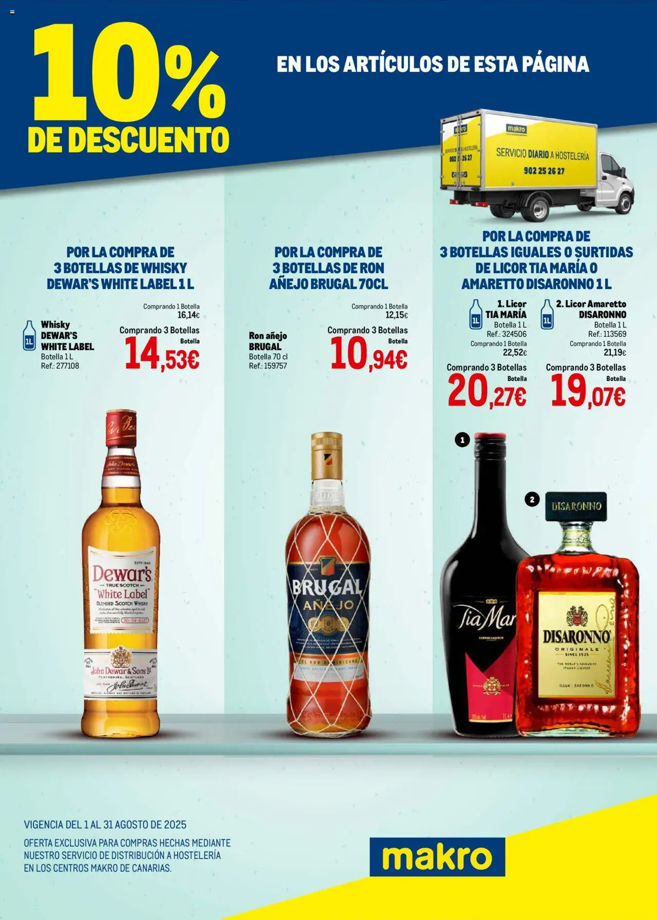 Makro - Destilados Canarias │ válido desde el 01.08.2025 | Página: 3 | Productos: Licor, Ron, Whisky