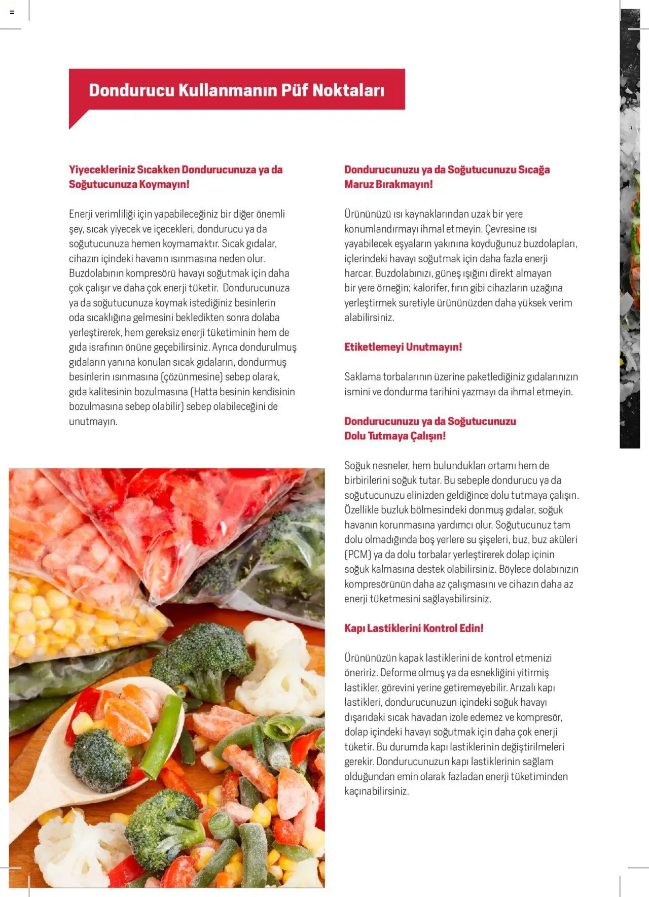 Arçelik Katalog - Dondurucu Kullanımında Püf Noktaları - 16.03.2023 tarihinden itibaren geçerlidir | Sayfa: 8