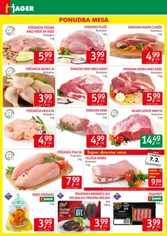 Jager katalog akcije – veljaven od 04.02.2026 | Stran: 3 | Izdelki: Čevapčiči, Piščančja bedra, Bilderrahmen, Riba