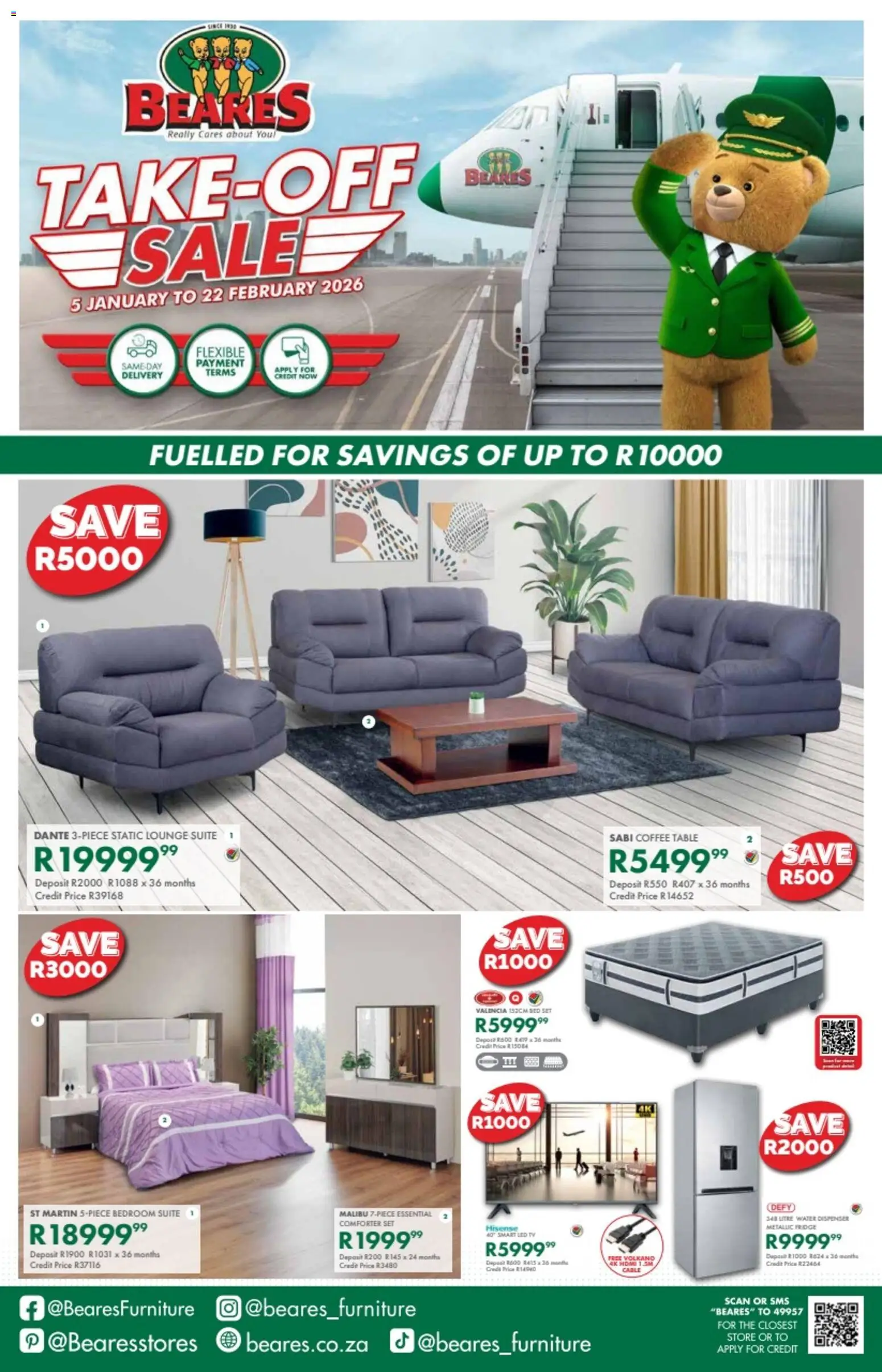 New Beares catalogue – valid from 04.01.2026 | Page: 1 | Products: Coffee table, Fridge, Lounge suite, Coffee