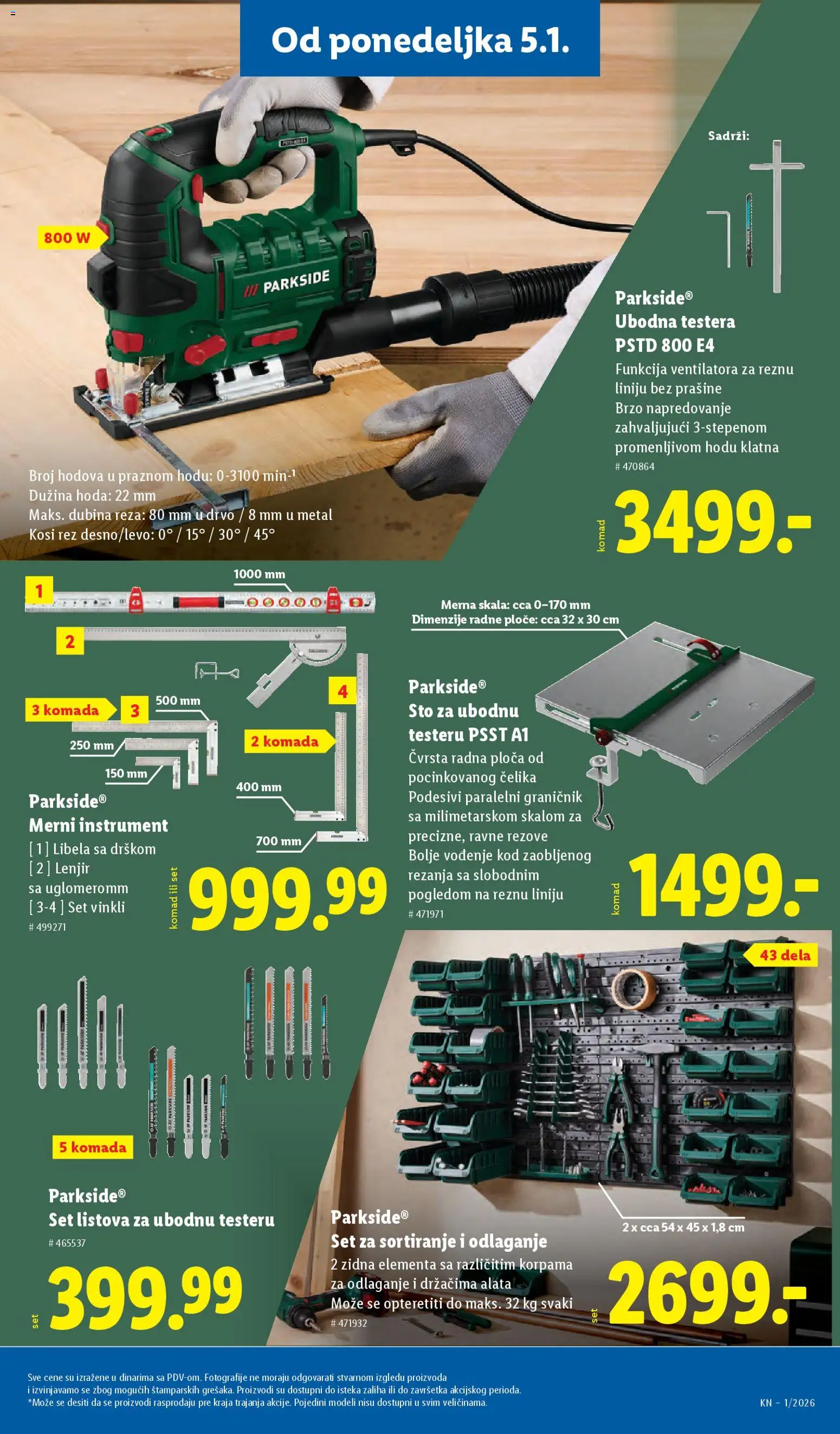 Lidl katalog - važi od 02.01.2026 | Strana: 77 | Proizvode: Parkside, Sto, Radna ploča