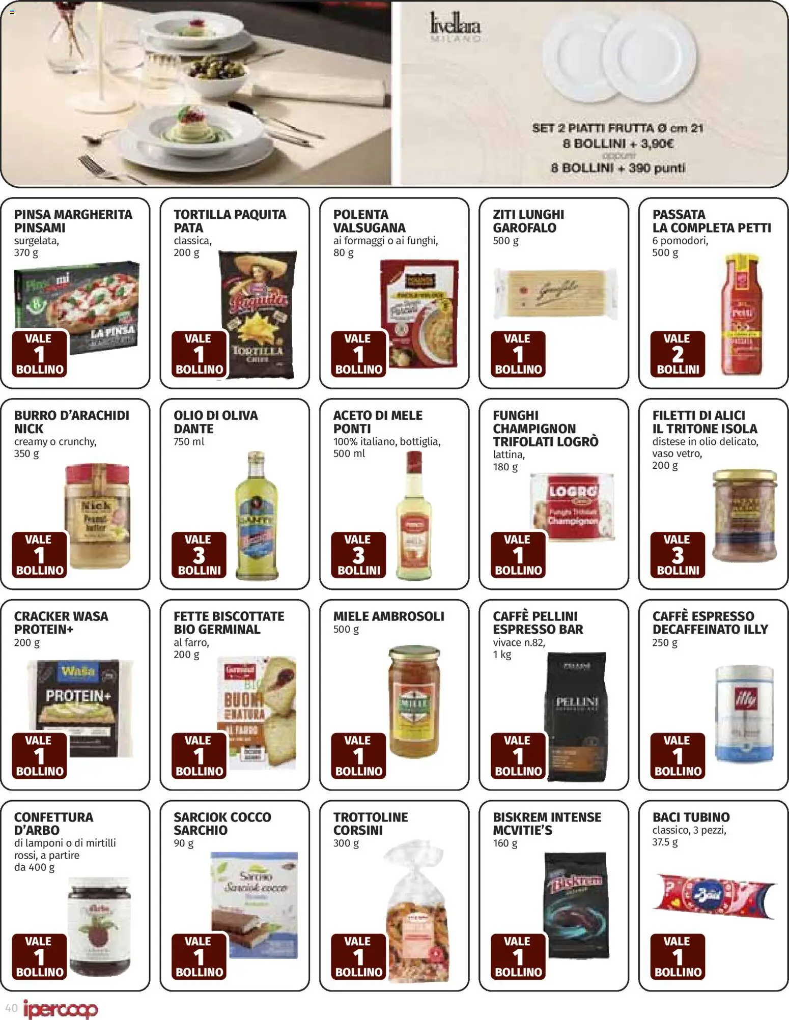 Volantino Ipercoop del 29.01.2026 | Pagina: 40 | Prodotti: Lamponi, Aceto di mele, Olio, Fette biscottate