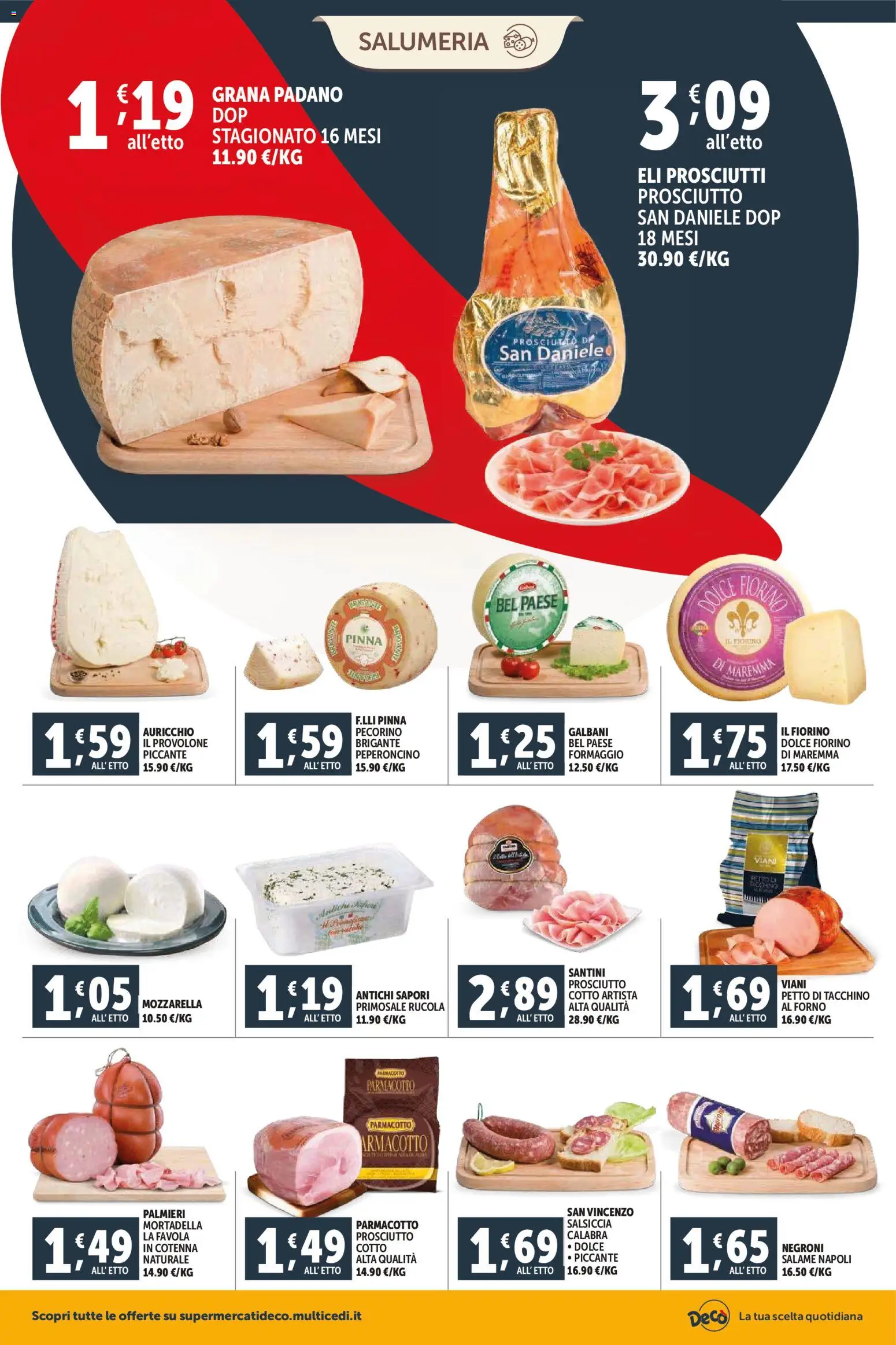 Volantino Decò del 30.01.2026 | Pagina: 4 | Prodotti: Rucola, Mozzarella, Salsiccia, Mortadella