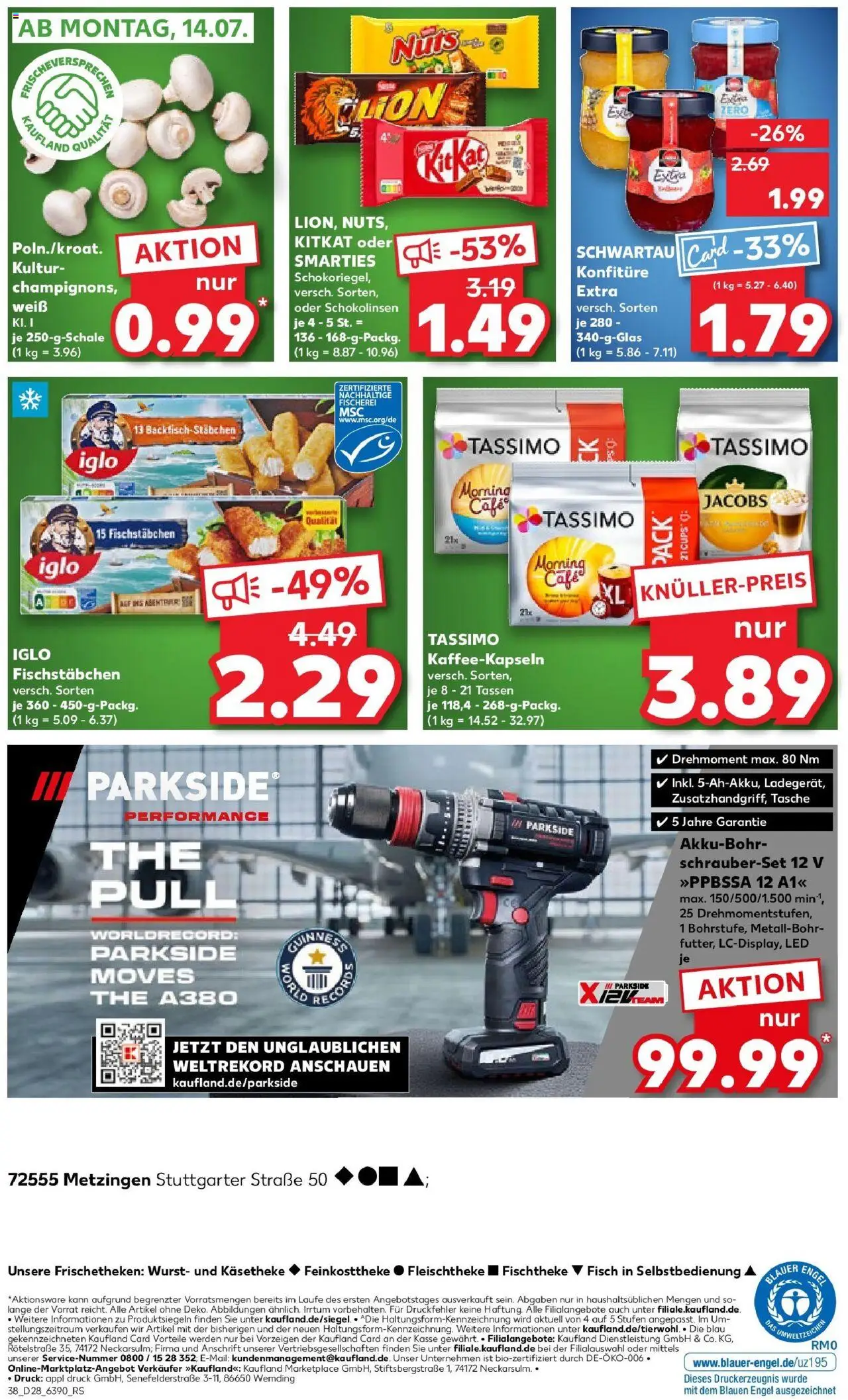 Kaufland prospekt Metzingen	 - gültig ab dem 13.07.2025 | Seite: 5 | Produkte: Tasche, Iglo, Smarties, Tassimo