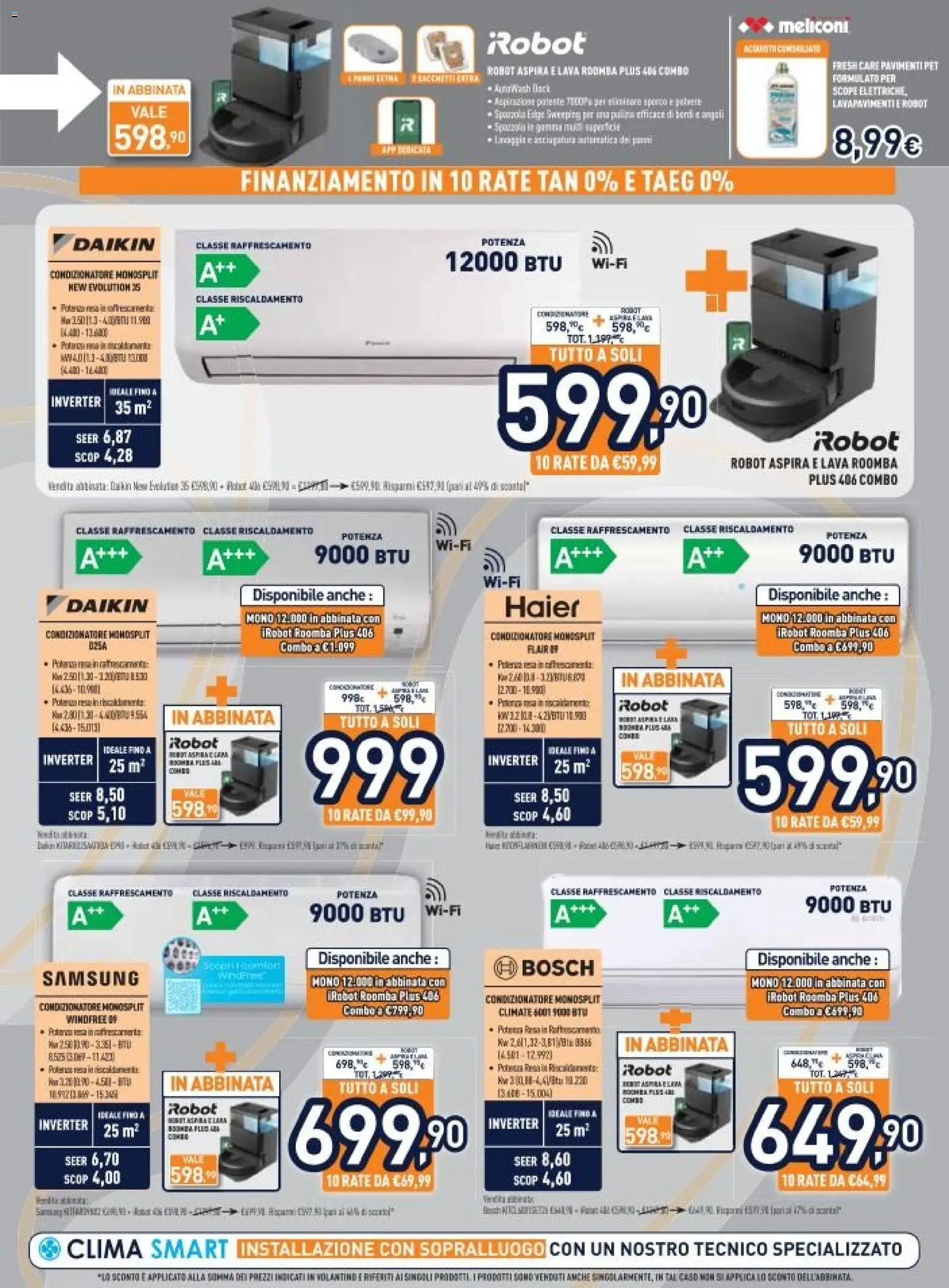 Volantino Unieuro del 16.01.2026 | Pagina: 29 | Prodotti: Spazzola, Robot, Condizionatore, Samsung