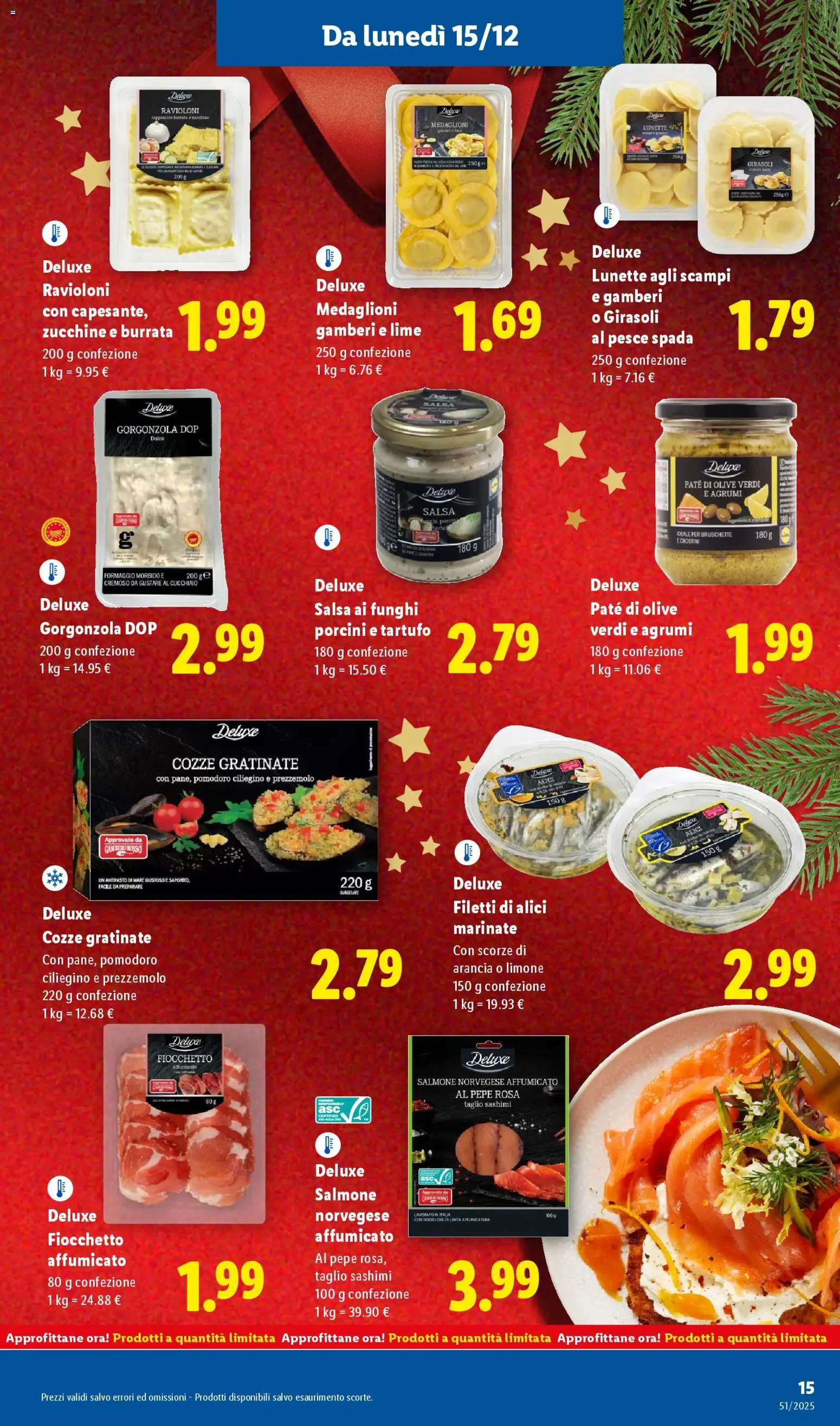 Volantino Lidl del 15.12.2025 | Pagina: 17 | Prodotti: Gamberi, Agrumi, Lime, Arancia