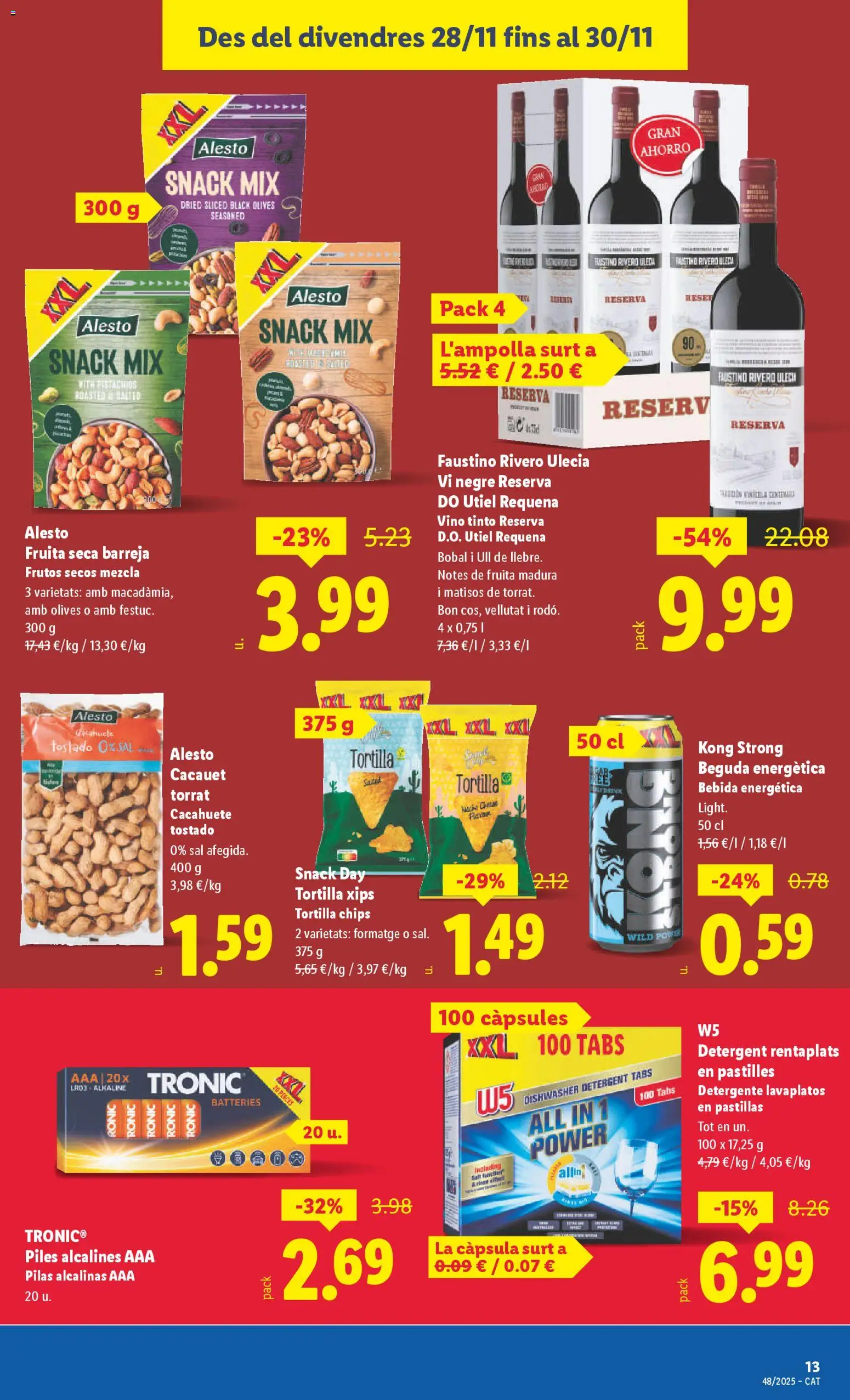Lidl folleto │ válido desde el 24.11.2025 | Página: 23 | Productos: Detergente, Vino, Frutos secos
