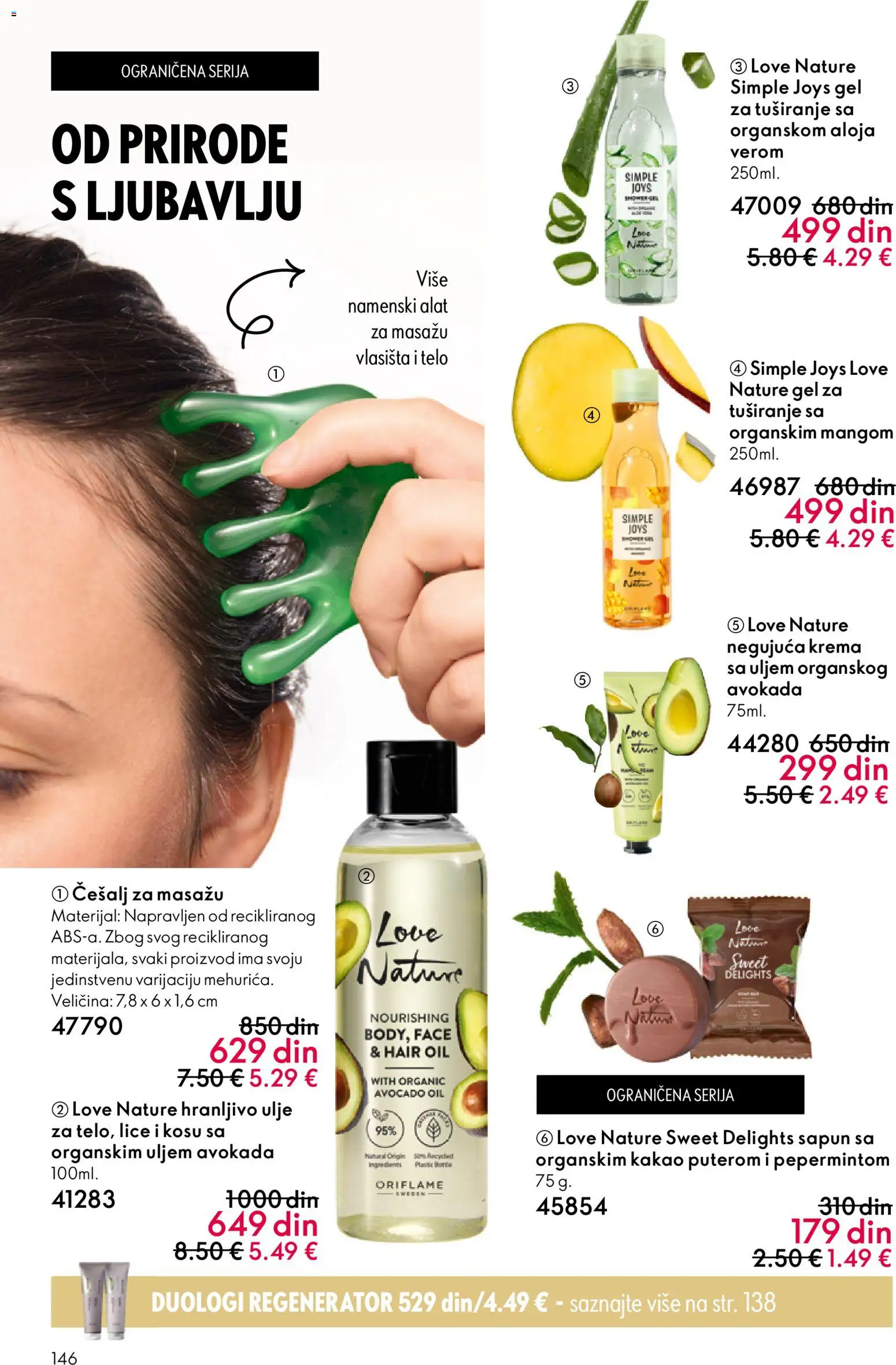 Oriflame katalog - važi od 19.11.2025 | Strana: 146 | Proizvode: Krema, Ulje, Sapun, Gel za tuširanje