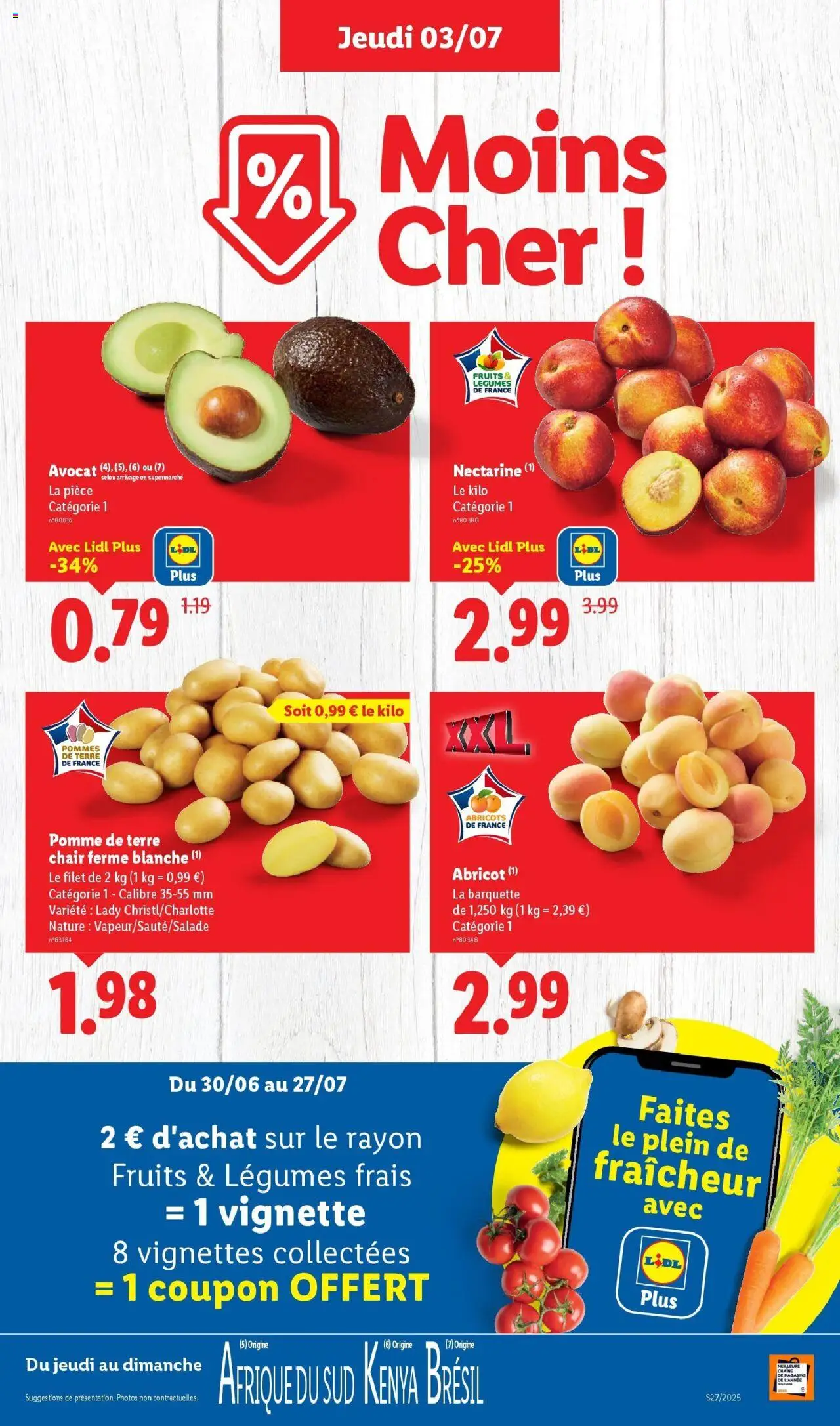  | Page: 3 | Produits: Avocat, Pomme, Abricots, Pommes