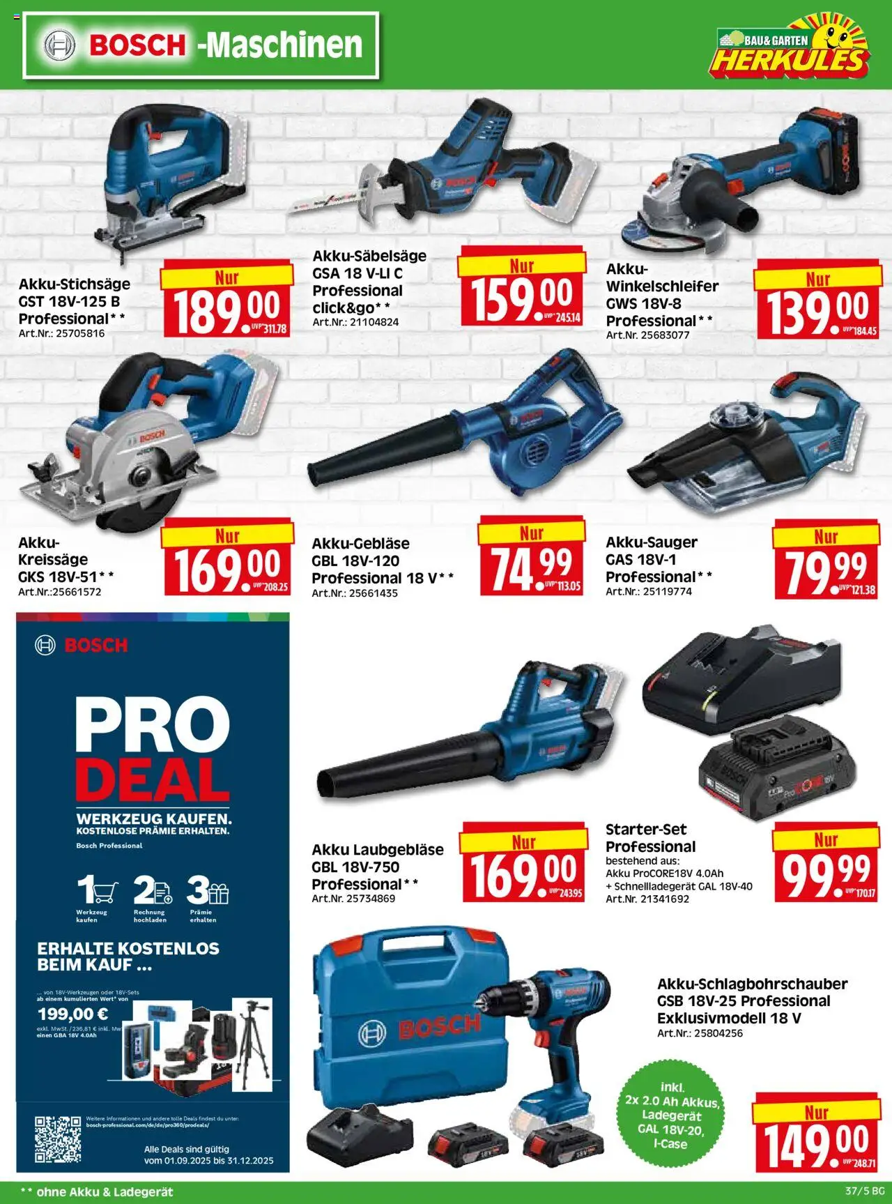 HERKULES - Bau & Garten – gültig ab 08.09.2025 | Seite: 5 | Produkte: Bosch, Ladegerät