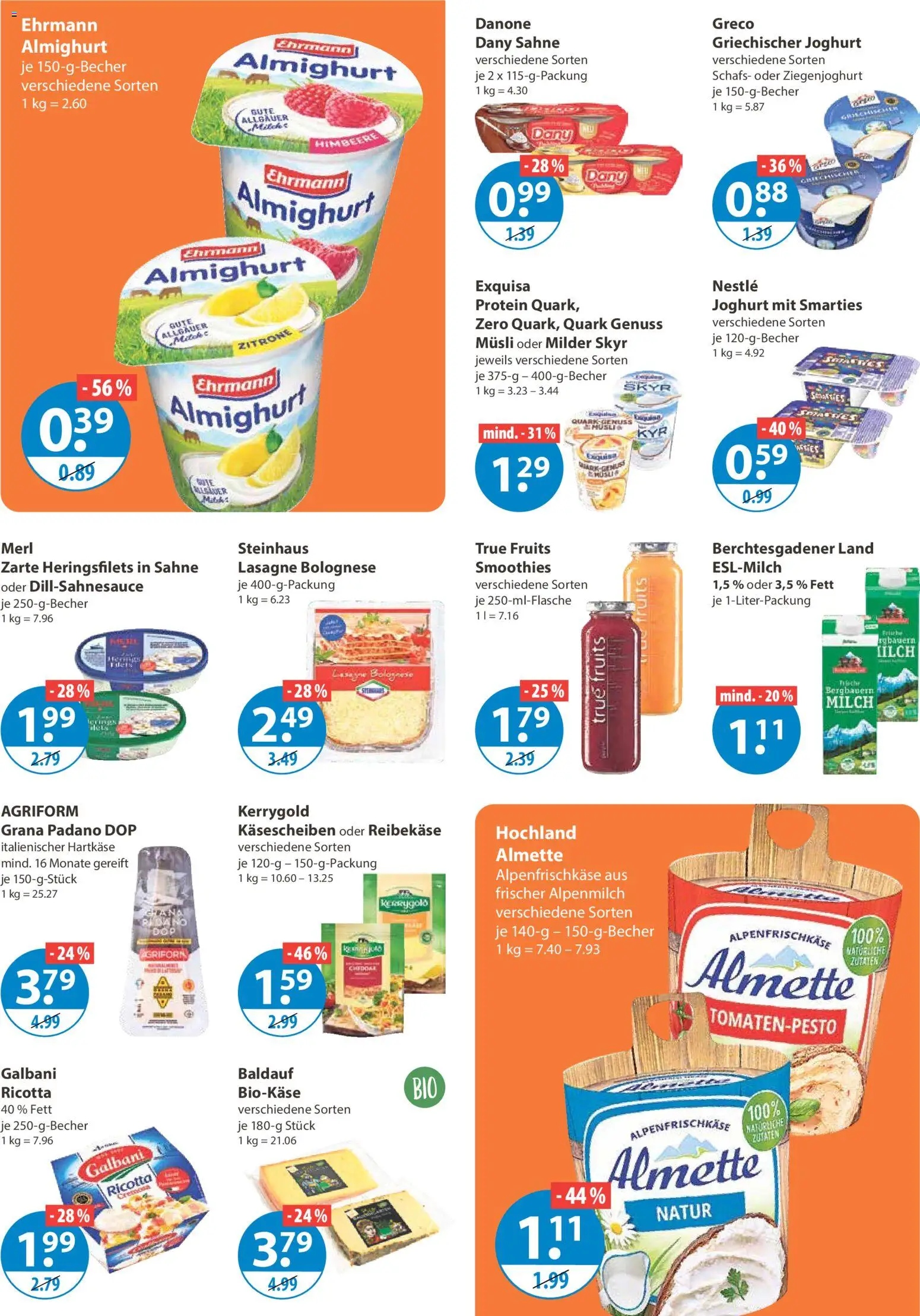 V-Markt - Hallertau / Oberpfalz – gültig ab 22.01.2026 | Seite: 6 | Produkte: Quark, Skyr, Reibekase, Sahne