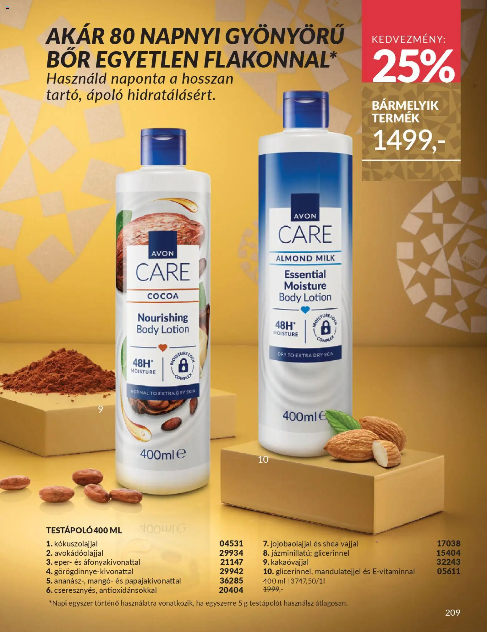 Avon akciós ujság - amely érvényes a következő dátumtól: 01.12.2025 | Oldal: 215