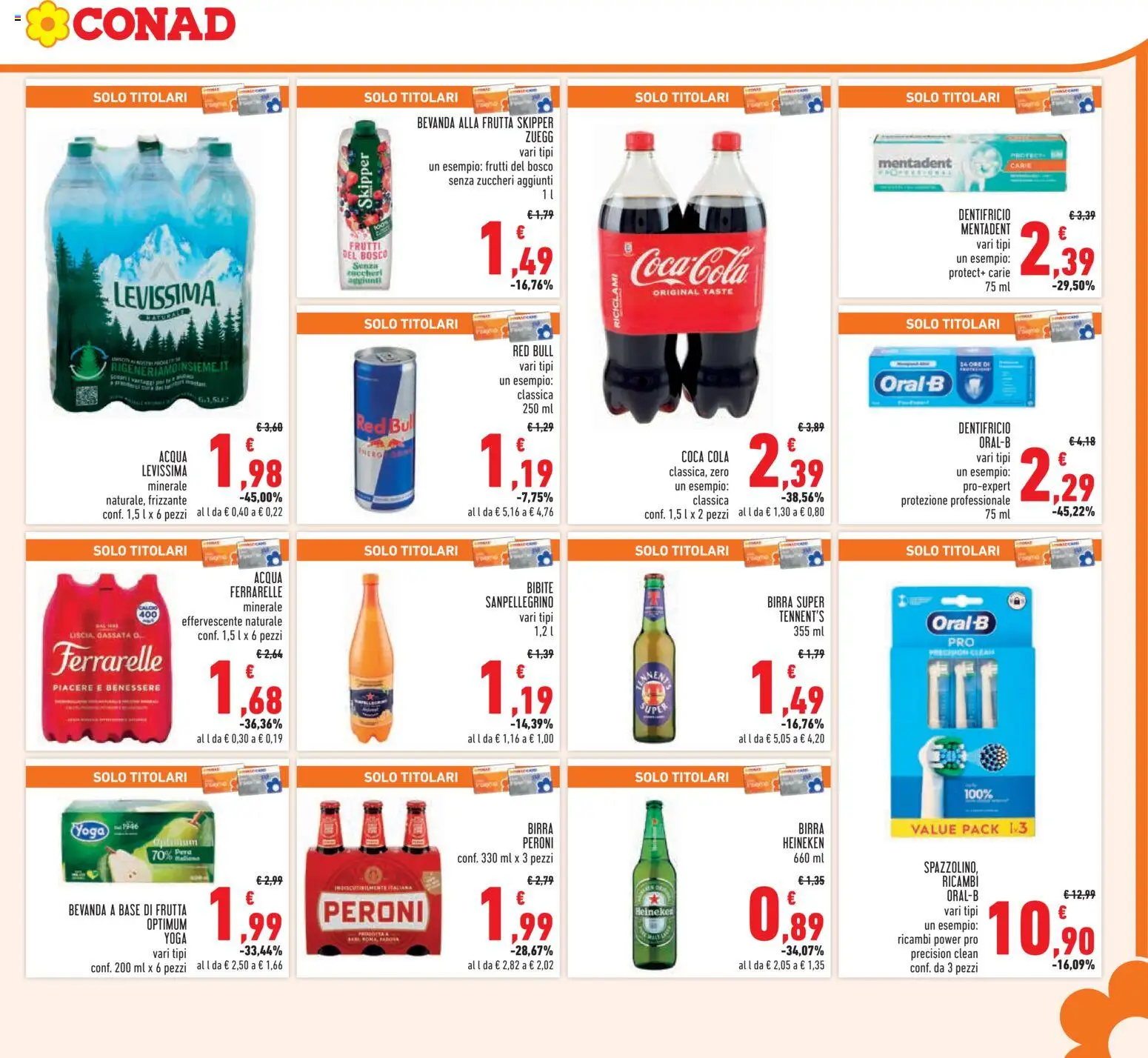 Volantino Conad del 10.12.2025 | Pagina: 25 | Prodotti: Birra, Acqua, Frutta, Coca Cola