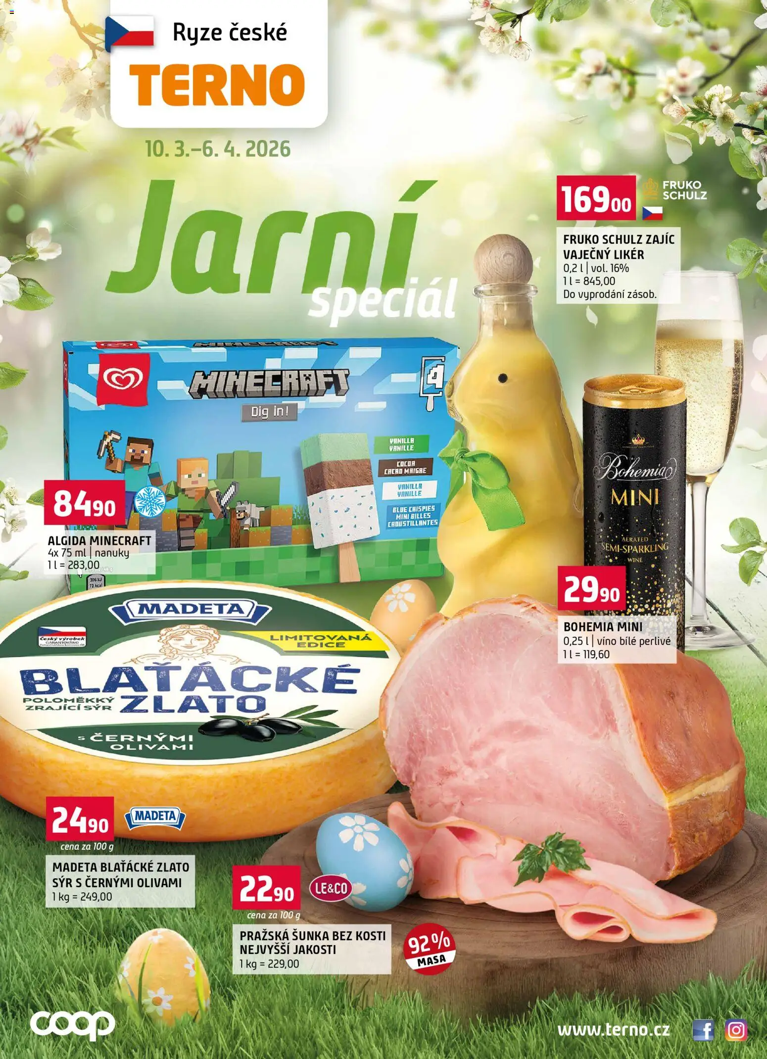 Terno leták - Jarní speciál od 10.03.2026 | Strana: 1 | Produkty: Šunka, Rýže, Likér, Vaječný Likér