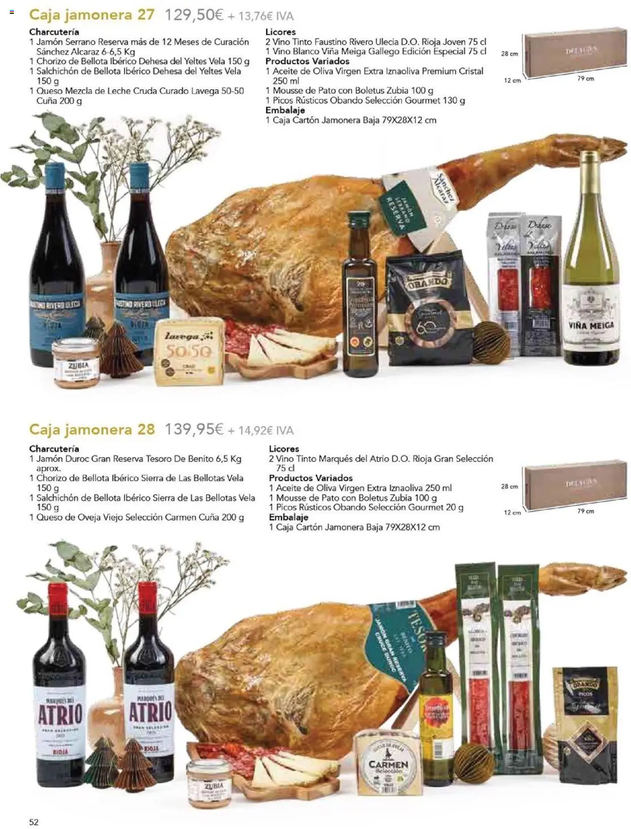 E.Leclerc Regalos de Navidad 2025 │ válido desde el 10.10.2025 | Página: 54 | Productos: Queso de oveja, Jamón, Vino, Caja