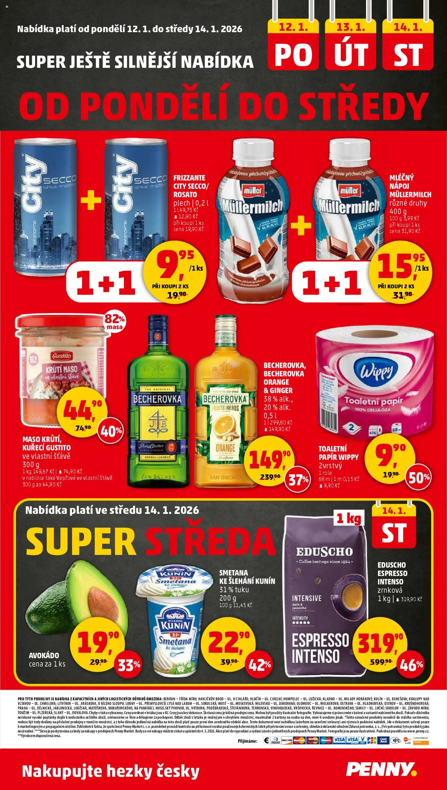 Penny Market leták - Čtvrtečník od 08.01.2026 | Strana: 28 | Produkty: Avokádo, Maso, Becherovka, Body