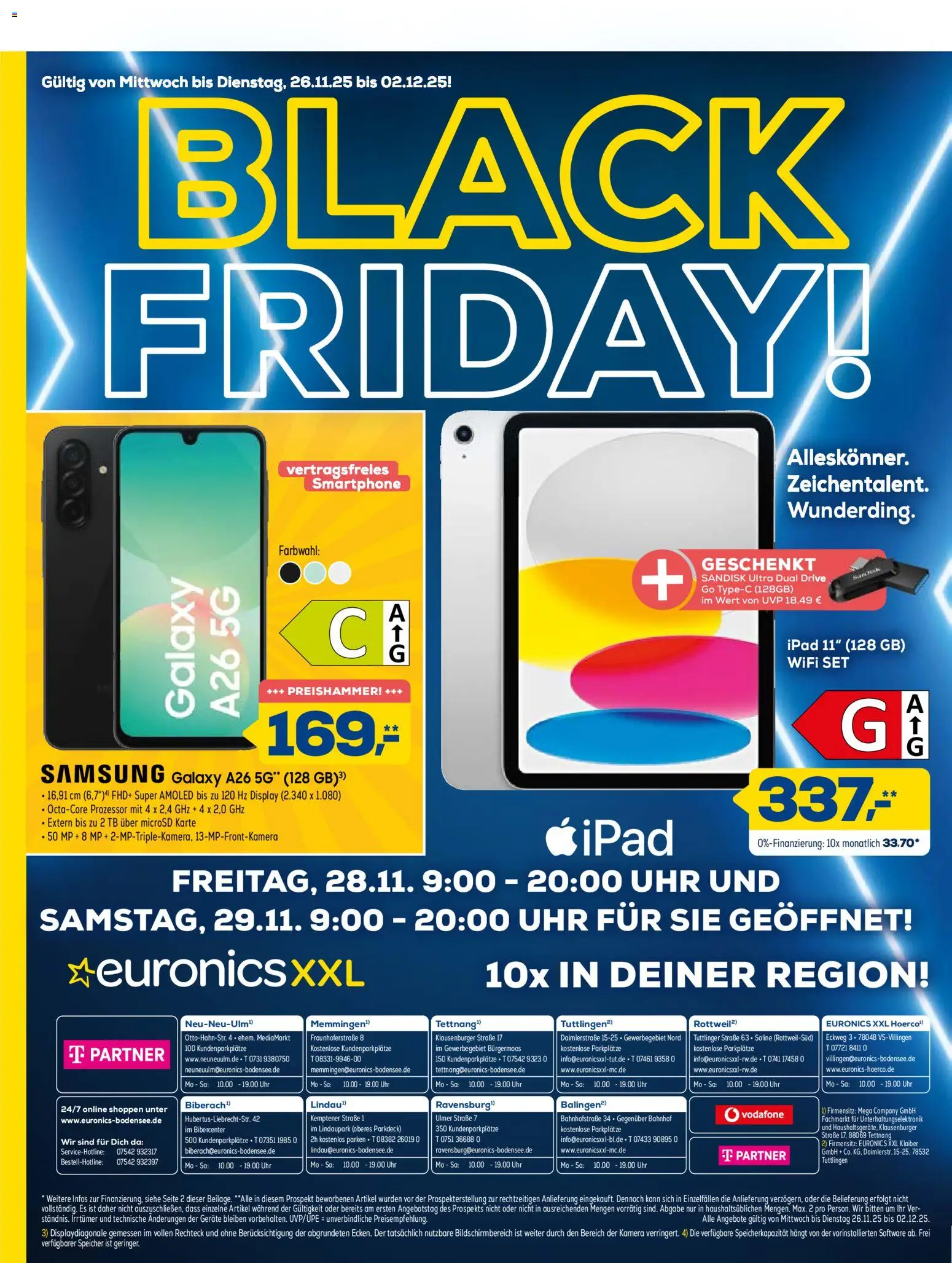Euronics - Black Friday – gültig ab 26.11.2025 | Seite: 16 | Produkte: Kamera, Ipad, Samsung, Smartphone