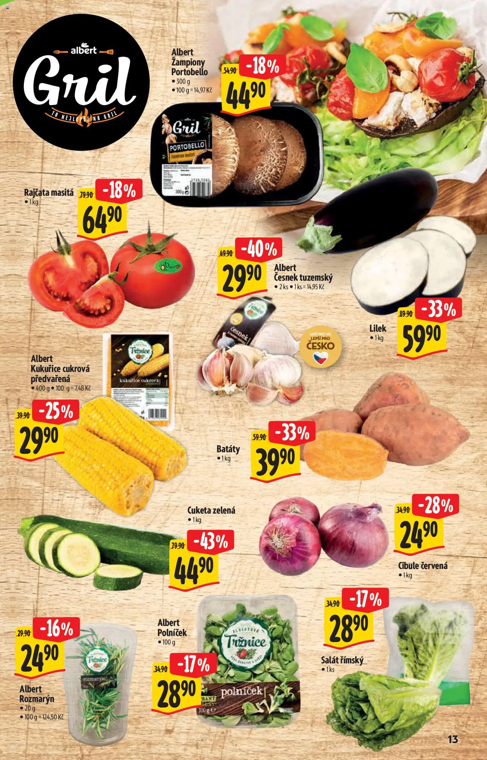 Albert katalog - Hypermarket od 22.04.2026 | Strana: 13 | Produkty: Lilek, Salát, Batáty, Česnek