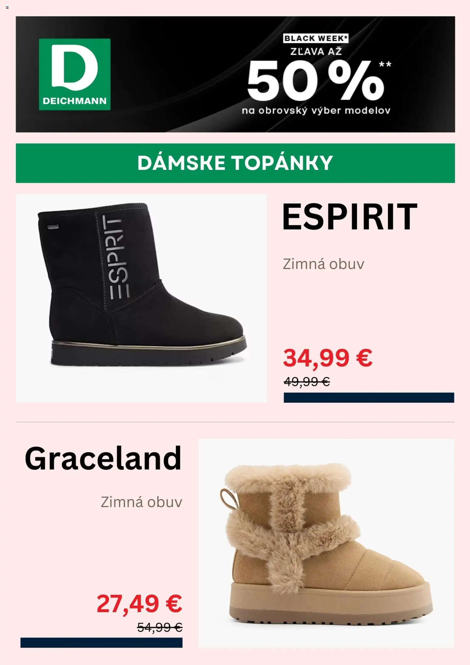 Nové Deichmann akcie – leták je platný od 24.11.2025 | Strana: 5 | Produkty: Topánky