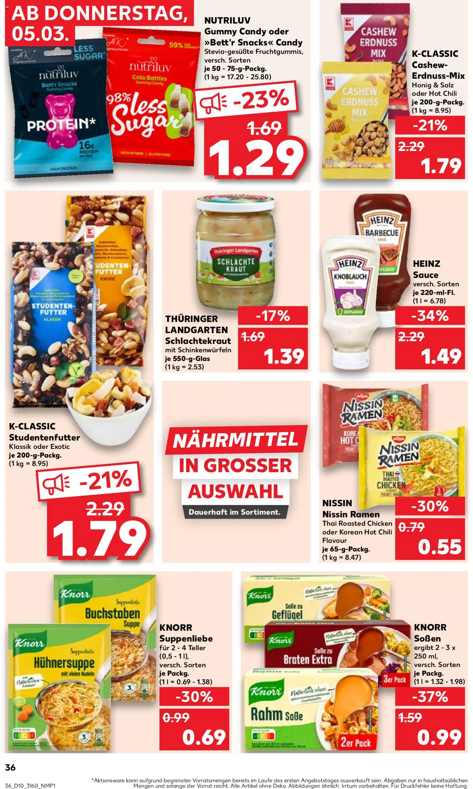 Kaufland prospekt Frankfurt (Oder)	 – gültig ab 05.03.2026 | Seite: 36 | Produkte: Cola, Knorr, Chili, Kraut
