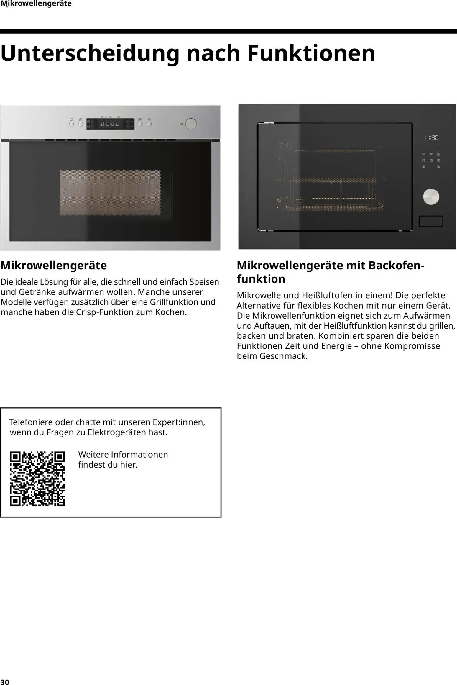 Ikea Elektrogeräte – gültig ab 02.01.2026 | Seite: 30 | Produkte: Mikrowelle, Backofen