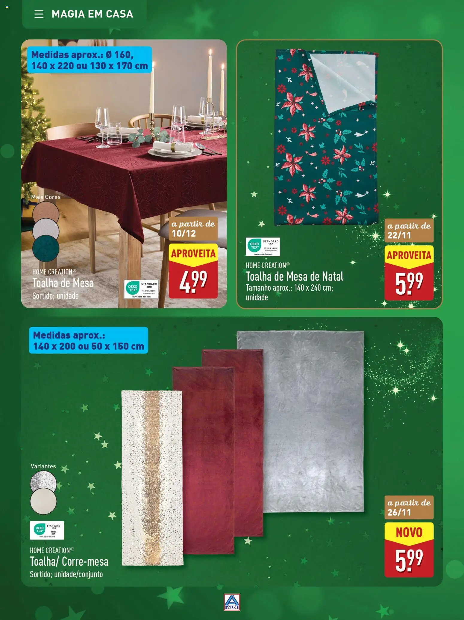 Aldi folheto │ válido de 22.11.2025 | Página: 52 | Produtos: Mesa, Toalha de mesa