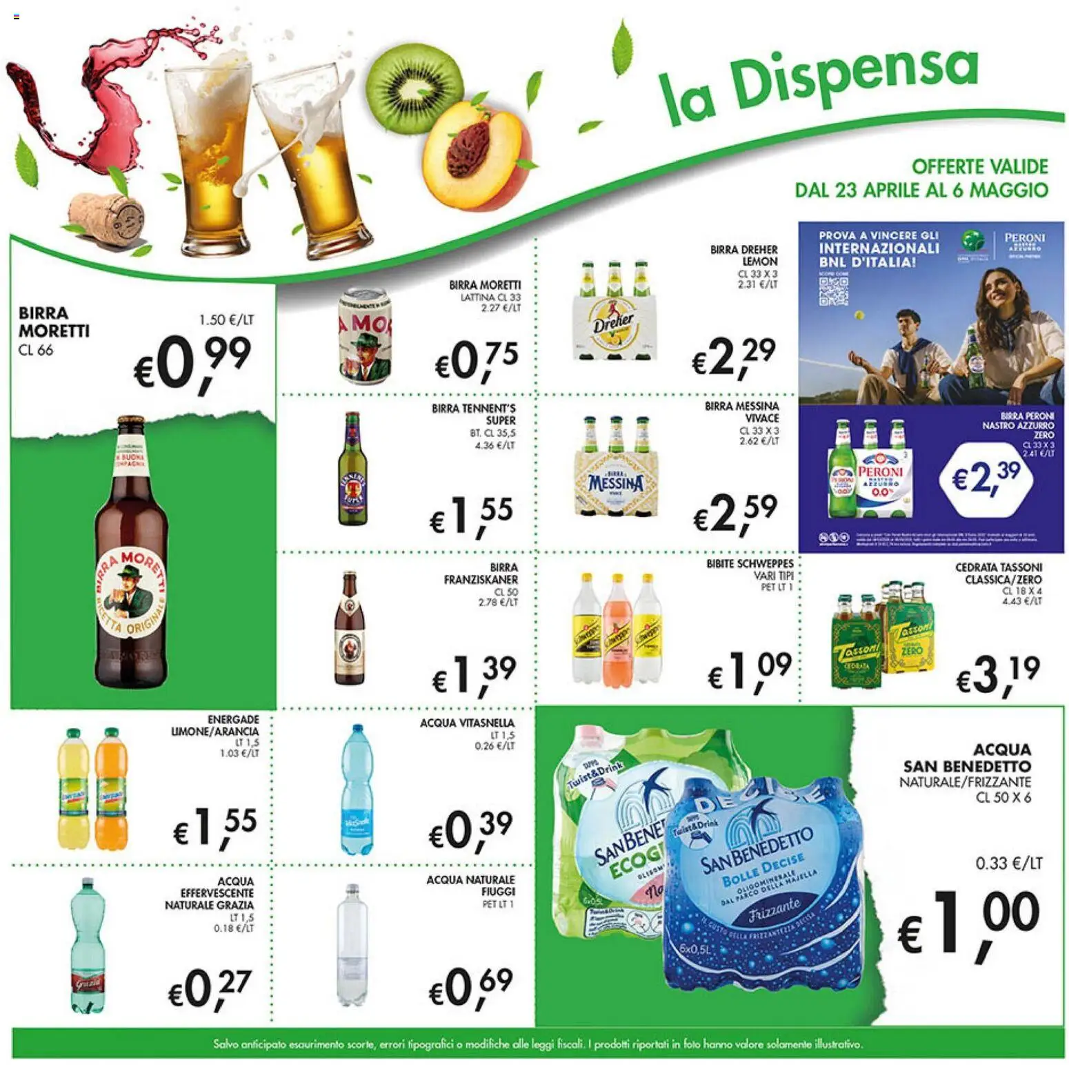 Volantino Coal del 23.04.2026 | Pagina: 17 | Prodotti: Tennent's, Acqua, Birra Moretti, Acqua naturale
