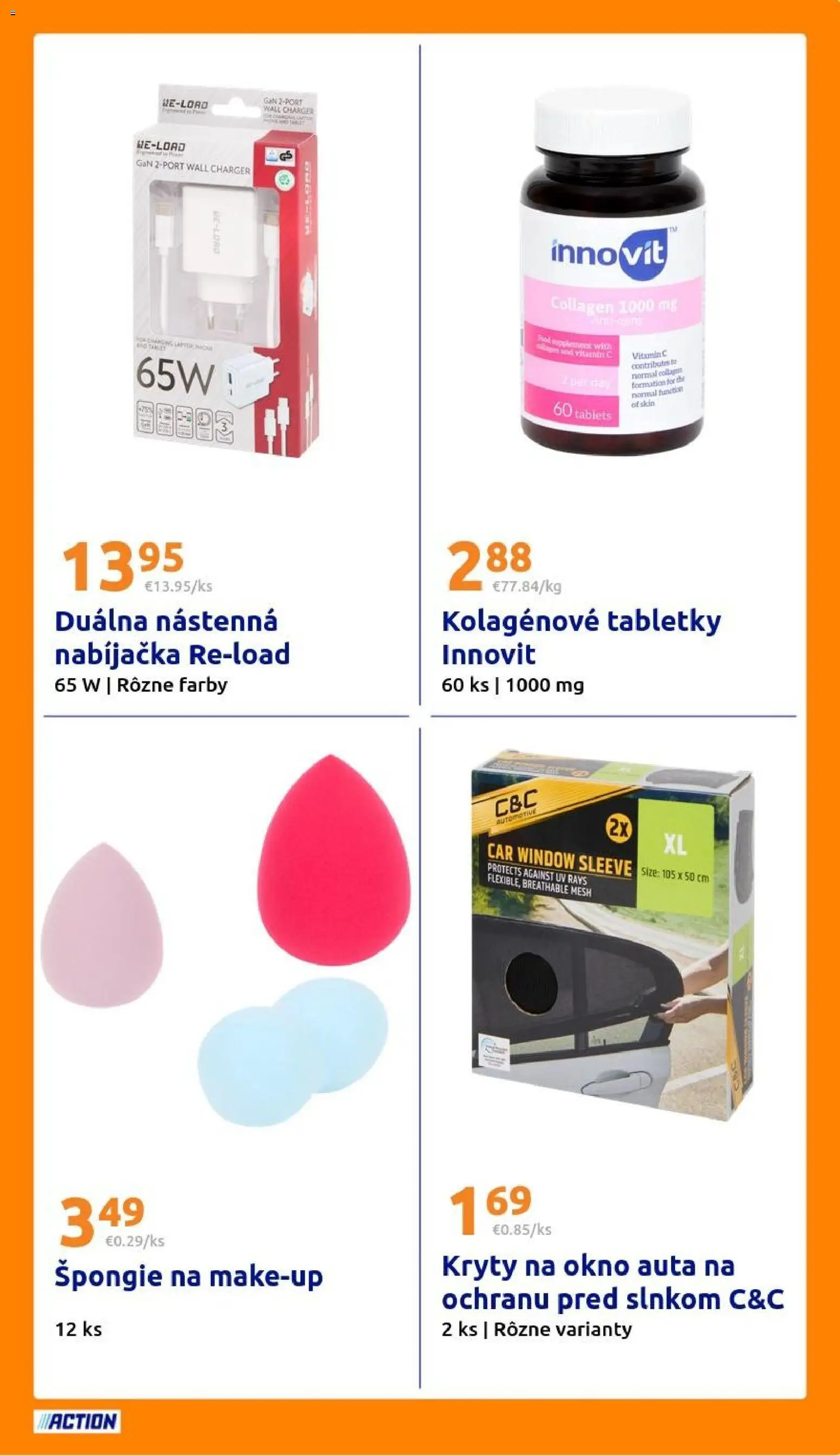 Nové Action akcie – leták je platný od 08.04.2026 | Strana: 23 | Produkty: Nabíjačka