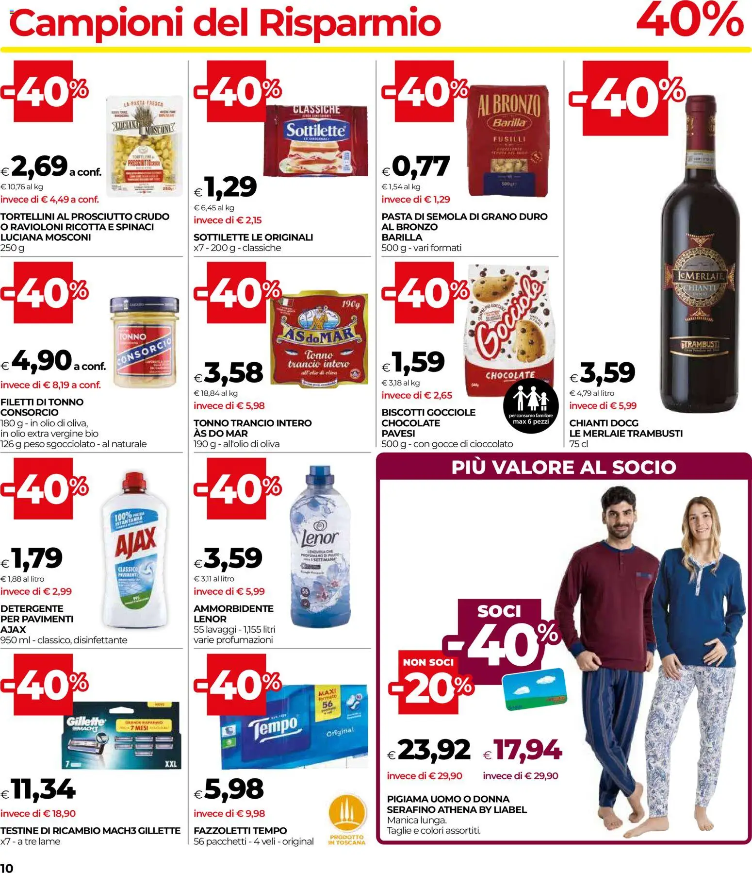 Volantino COOP del 20.11.2025 | Pagina: 10 | Prodotti: Prosciutto Crudo, Olio, Prosciutto, Tonno