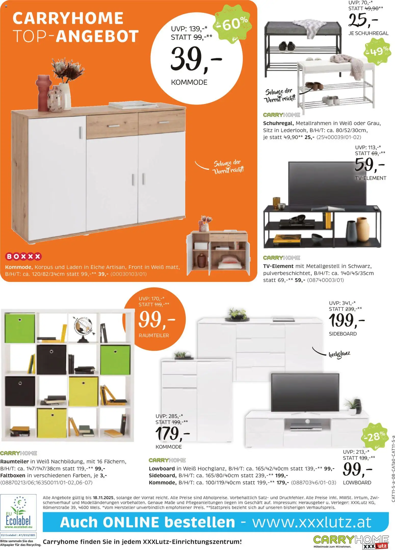 XXXLutz Carry Home gültig ab 04.11.2025 | Seite: 8 | Produkte: Kommode