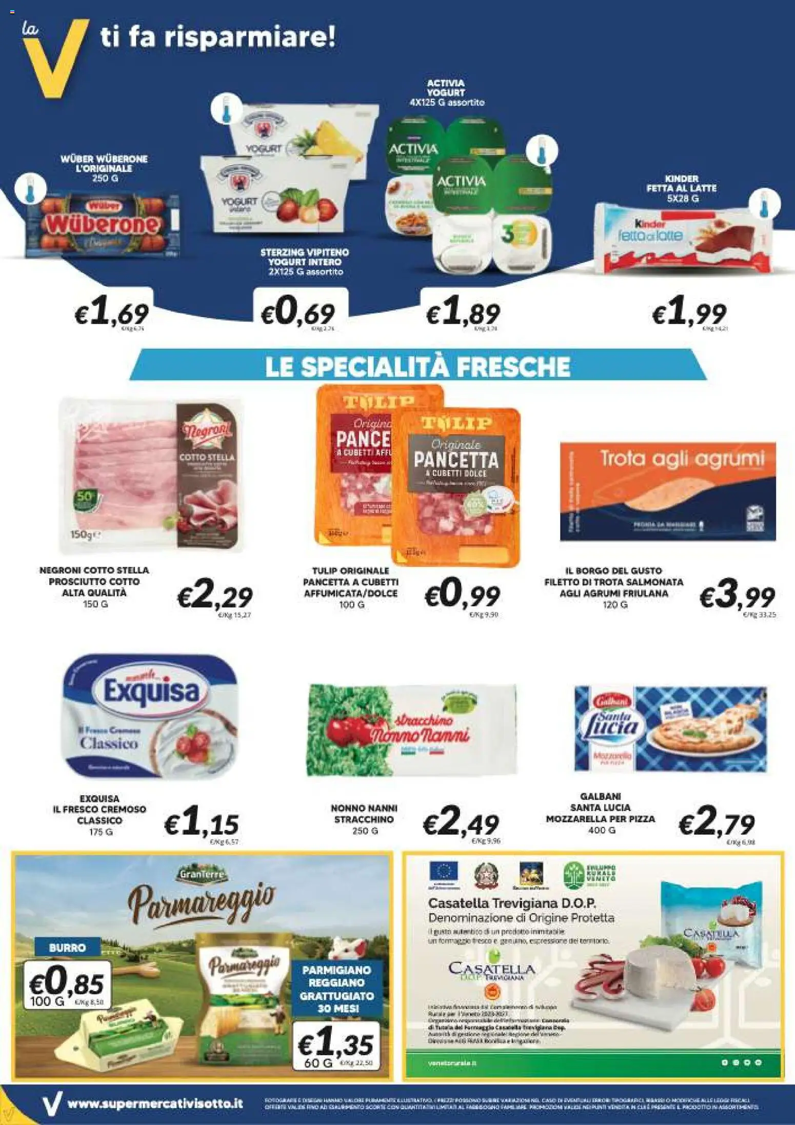 Volantino Visotto del 07.04.2026 | Pagina: 4 | Prodotti: Prosciutto Cotto, Pizza, Latte, Parmigiano