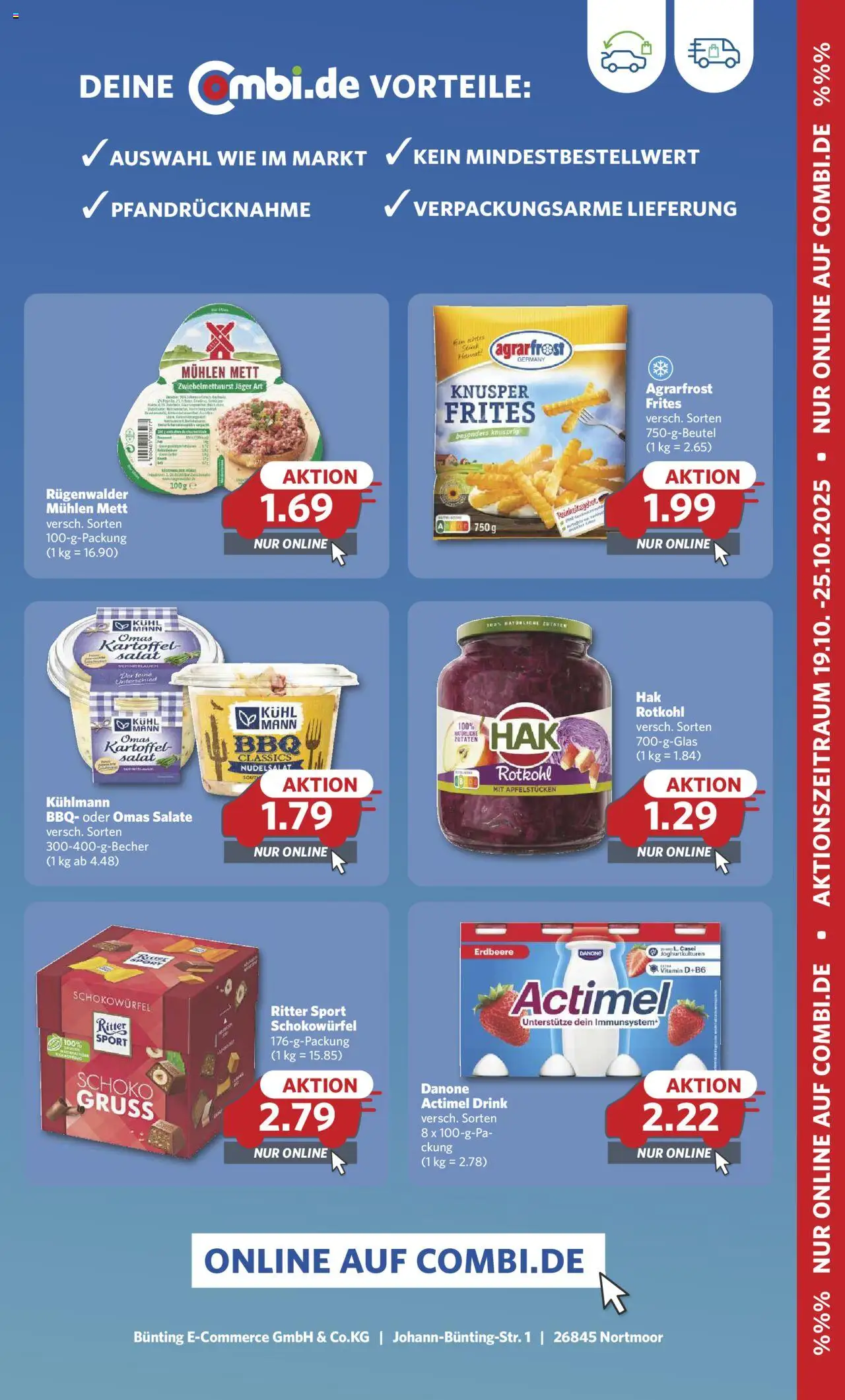 Combi Prospekt 	 – gültig ab 20.10.2025 | Seite: 14 | Produkte: Actimel, Rotkohl, Ritter sport, Salat