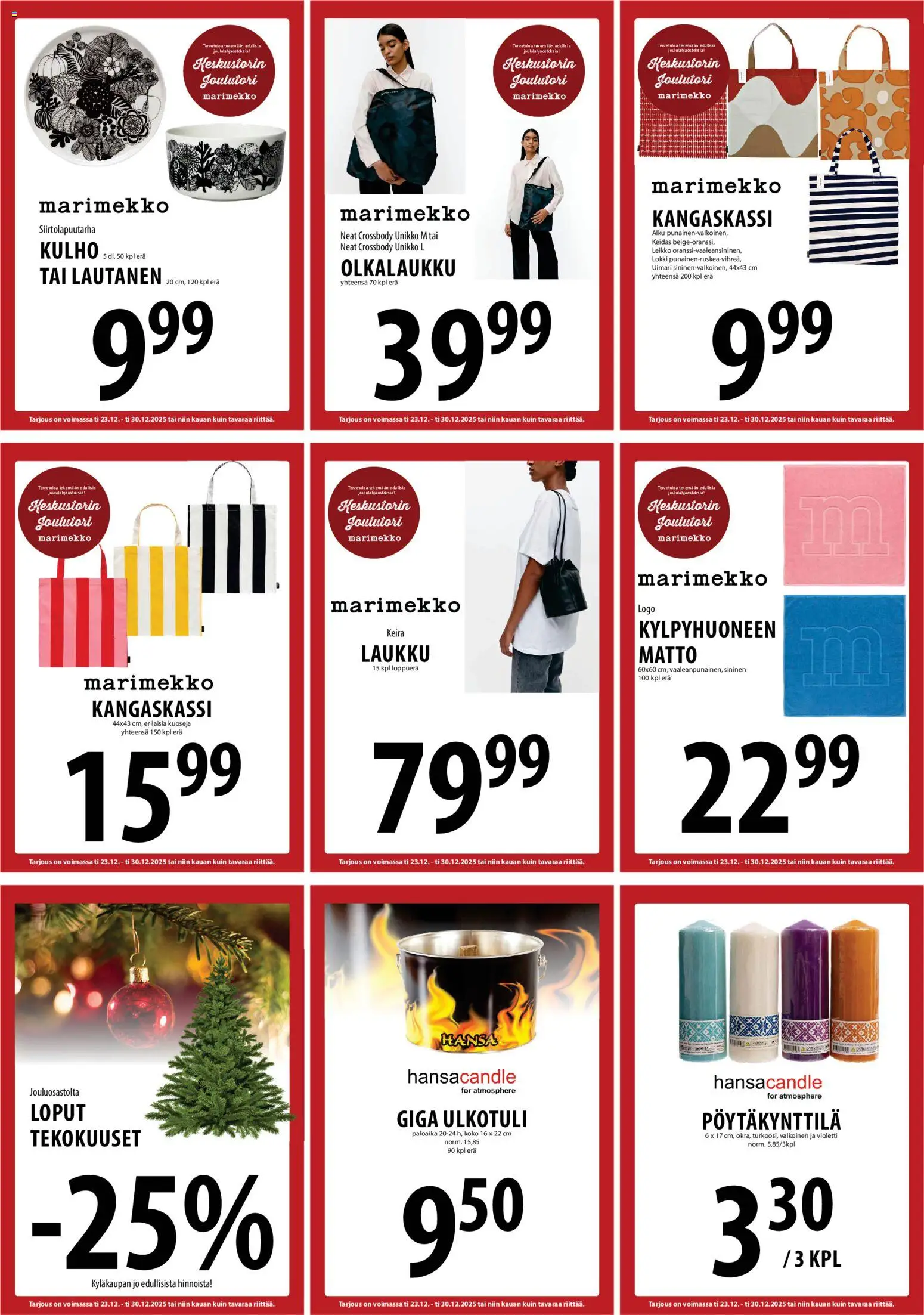Tuuri tarjoukset – voimassa 23.12.2025 alkaen | Sivu: 10 | Tuotteet: Laukku, Matto, Lautanen
