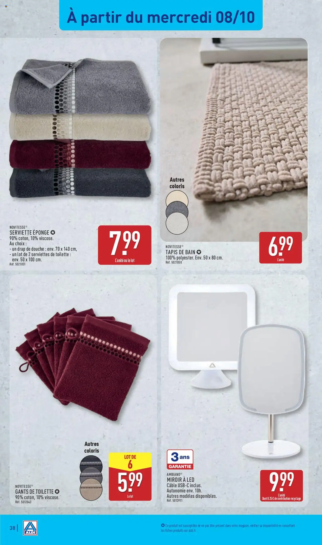 {H1} | Page: 40 | Produits: Tapis de bain, Douche, Miroir, Gants