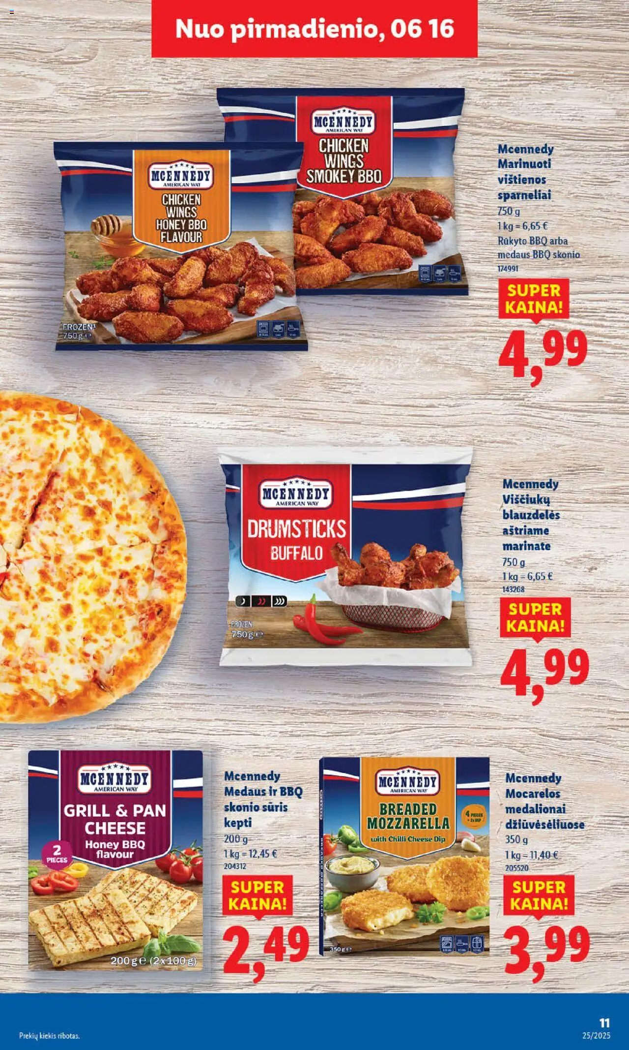 LIDL leidinys│galioja nuo 16.06.2025 | Puslapis: 11 | Prekių: Vištienos, Sūris