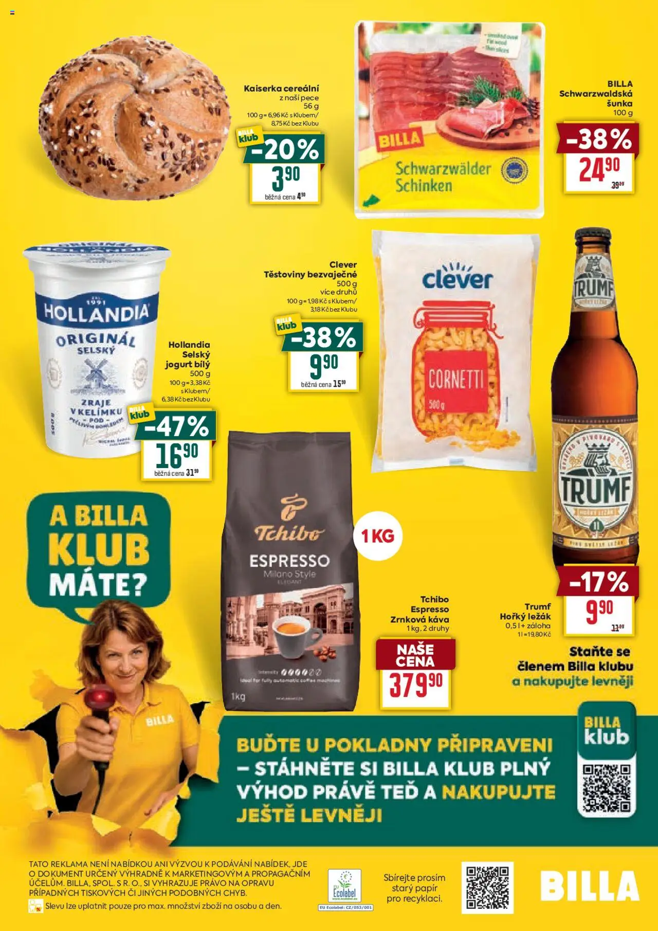Billa leták - Speciální nabídka: vybrané prodejny od 17.09.2025 | Strana: 2 | Produkty: Jogurt, Těstoviny, Hollandia, Clever