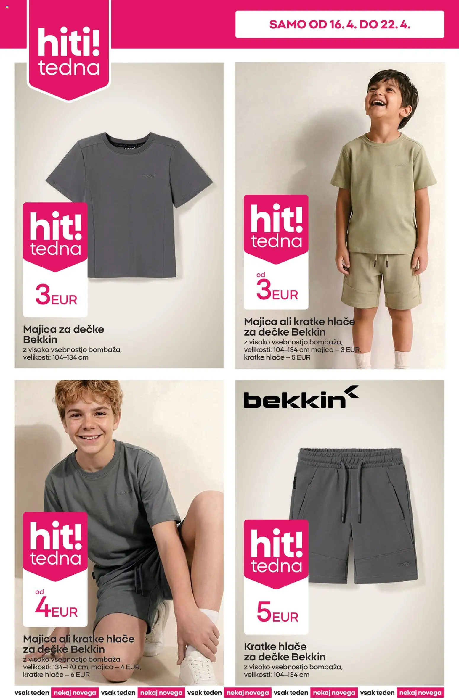 Novi Pepco katalog ponudbe – veljaven od 16.04.2026 | Stran: 2 | Izdelki: Majica, Hlace, Kratke hlace