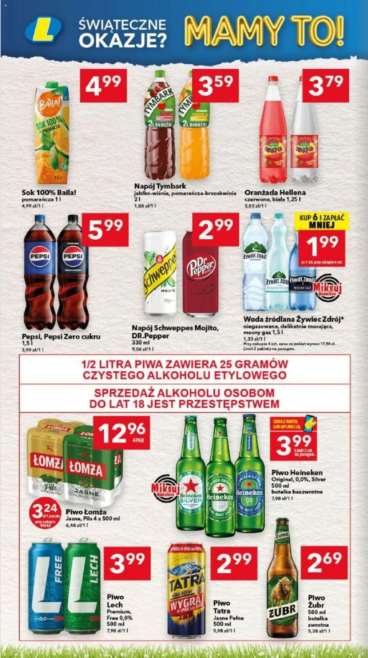 Lewiatan gazetka - Lublin od 26.03.2026 | Strona: 14 | Produkty: Piwo żubr, Pepsi, Piwo, Heineken