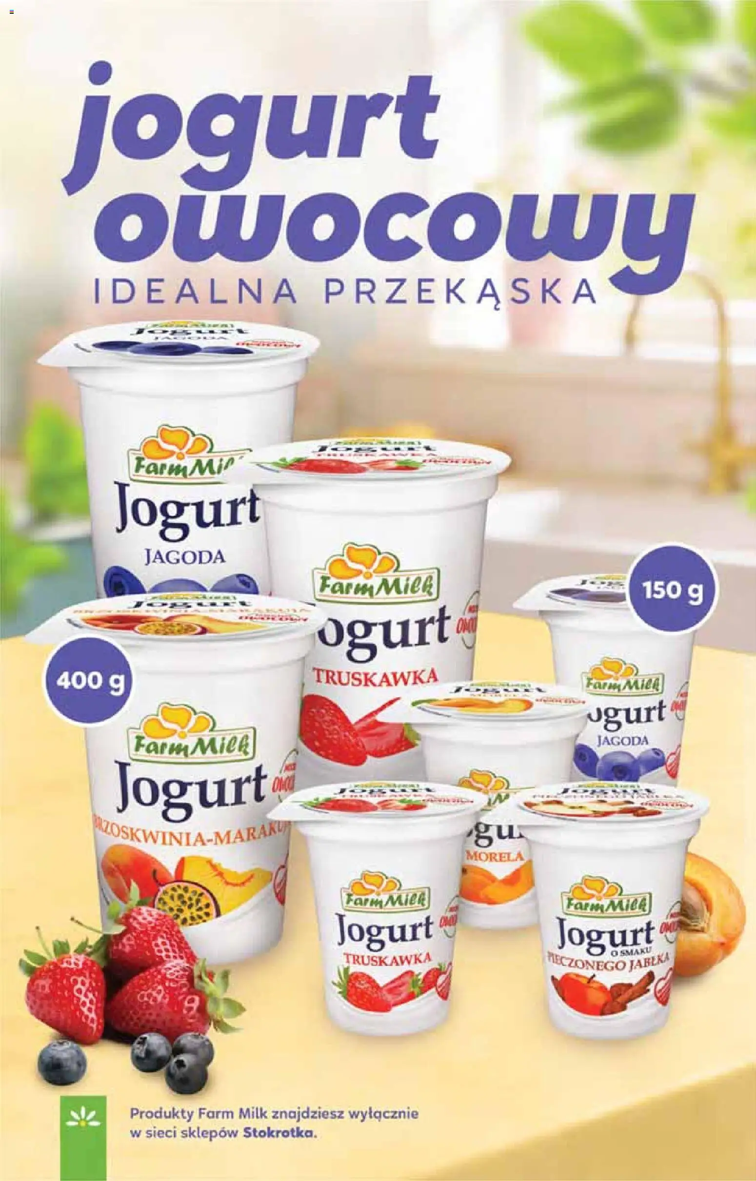 Stokrotka gazetka od 05.03.2026 | Strona: 24 | Produkty: Jogurt owocowy, Jogurt, Jabłka
