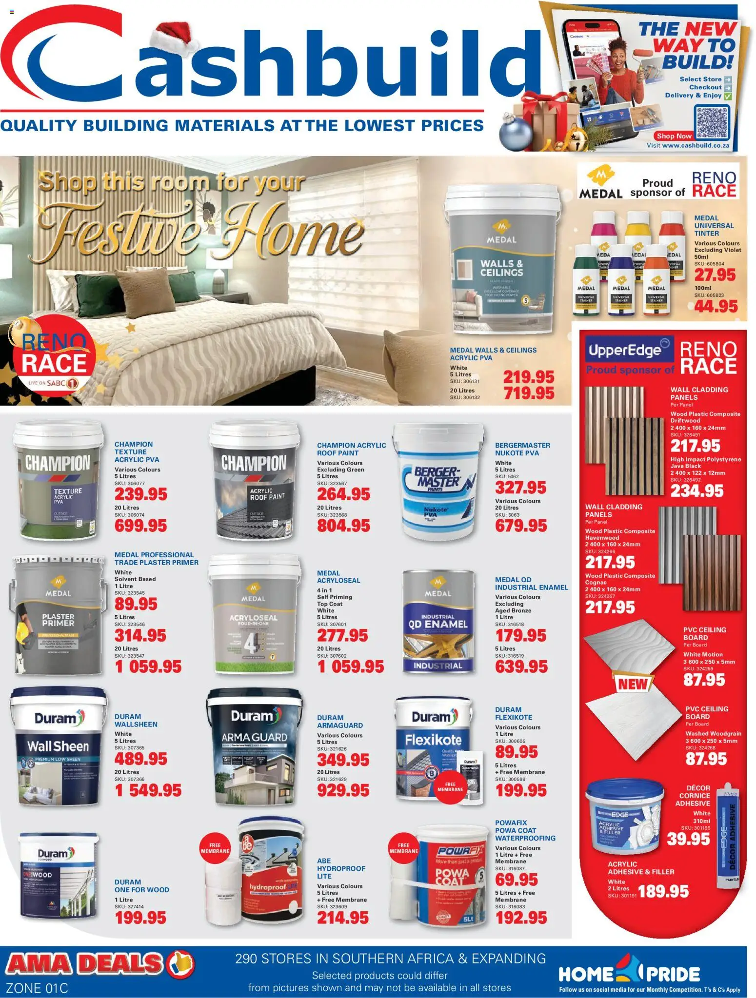 New Cashbuild catalogue – valid from 15.12.2025 | Page: 1 | Products: Coat, Plaster primer, Adhesive, Cladding