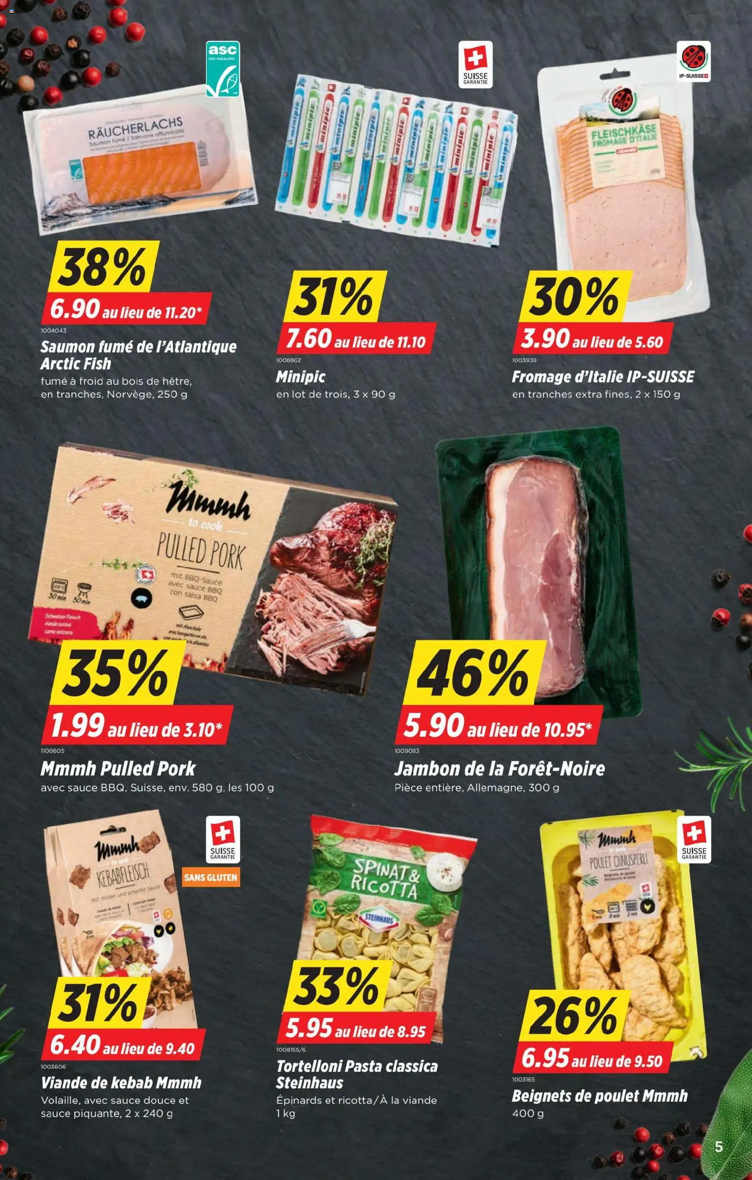 Denner Aktionen FR – gültig ab 06.01.2026 | Seite: 5 | Produkte: Räucherlachs, Pasta