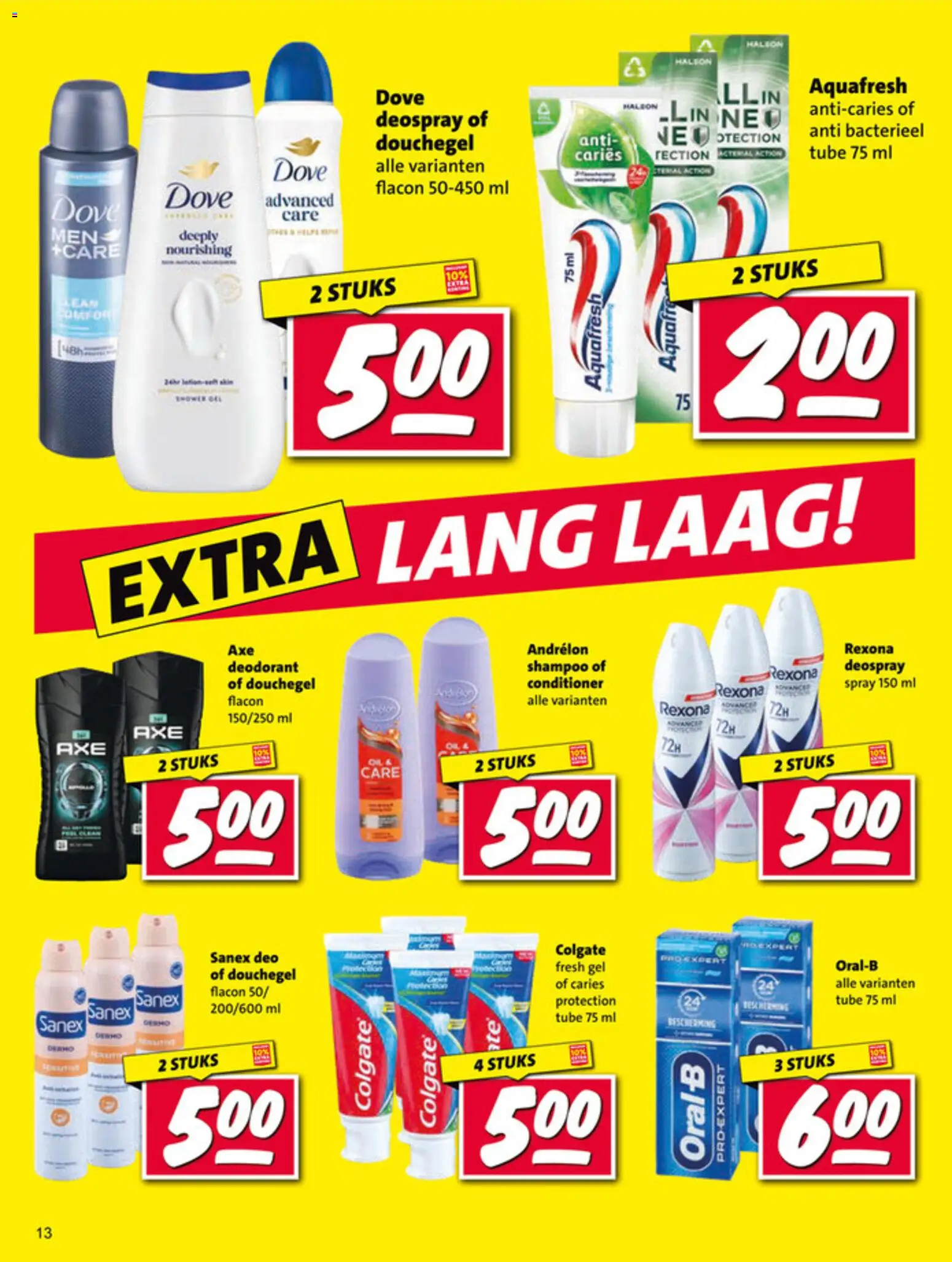 {H1} | Pagina: 13 | Producten: Deodorant, Shampoo, Conditioner, Douchegel